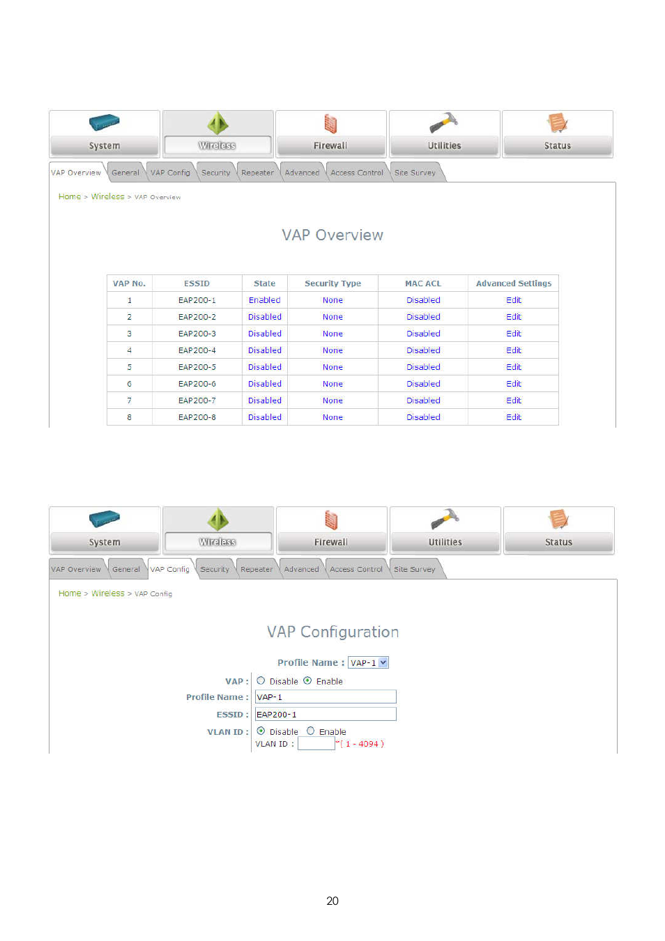 LevelOne EAP-200 User Manual | Page 20 / 81