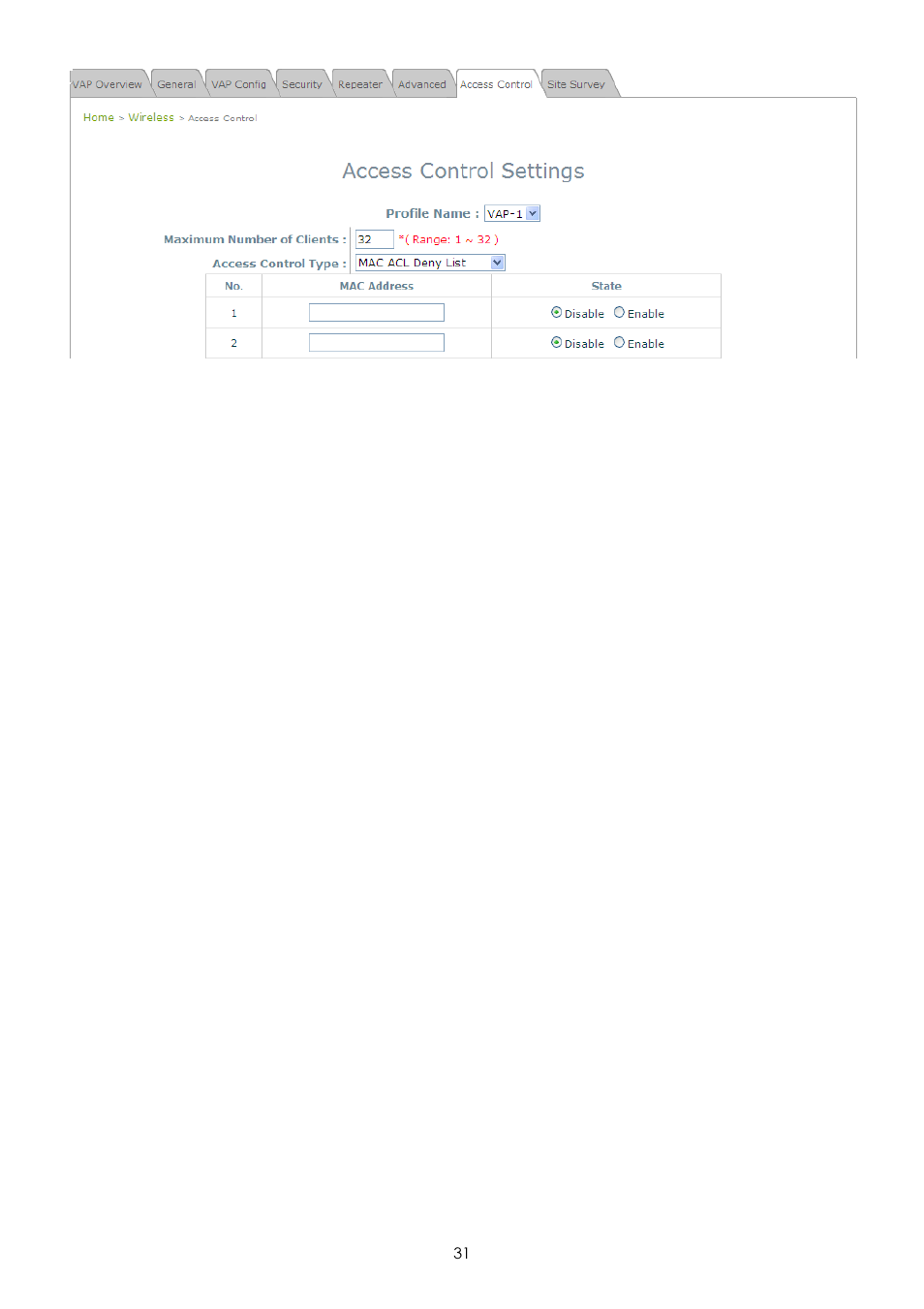 LevelOne EAP-200 User Manual | Page 31 / 81