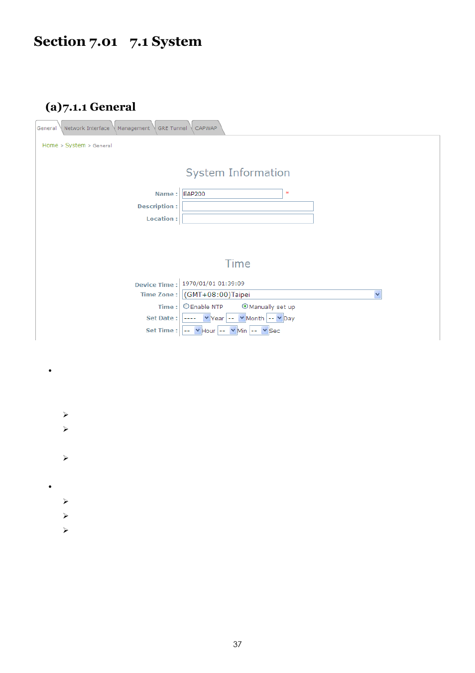 A) 7.1.1 general | LevelOne EAP-200 User Manual | Page 37 / 81