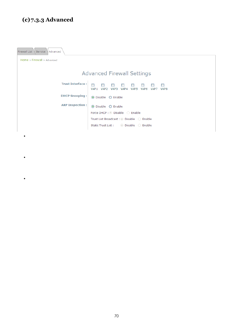 C) 7.3.3 advanced | LevelOne EAP-200 User Manual | Page 70 / 81