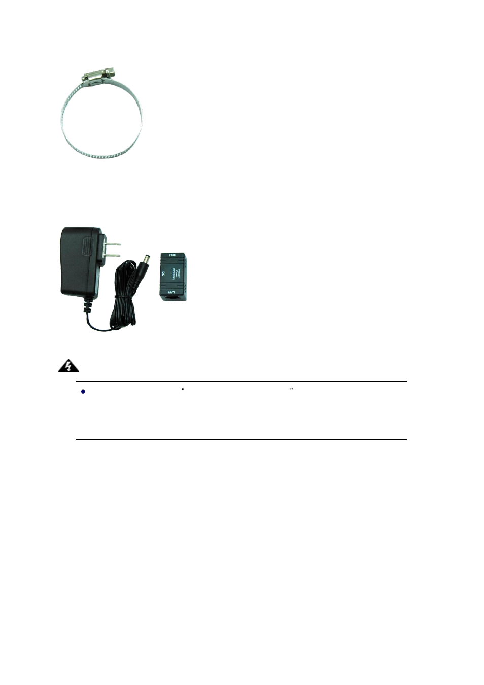 Clamp, Power cord & poe injector | LevelOne WAB-5120 User Manual | Page 16 / 86