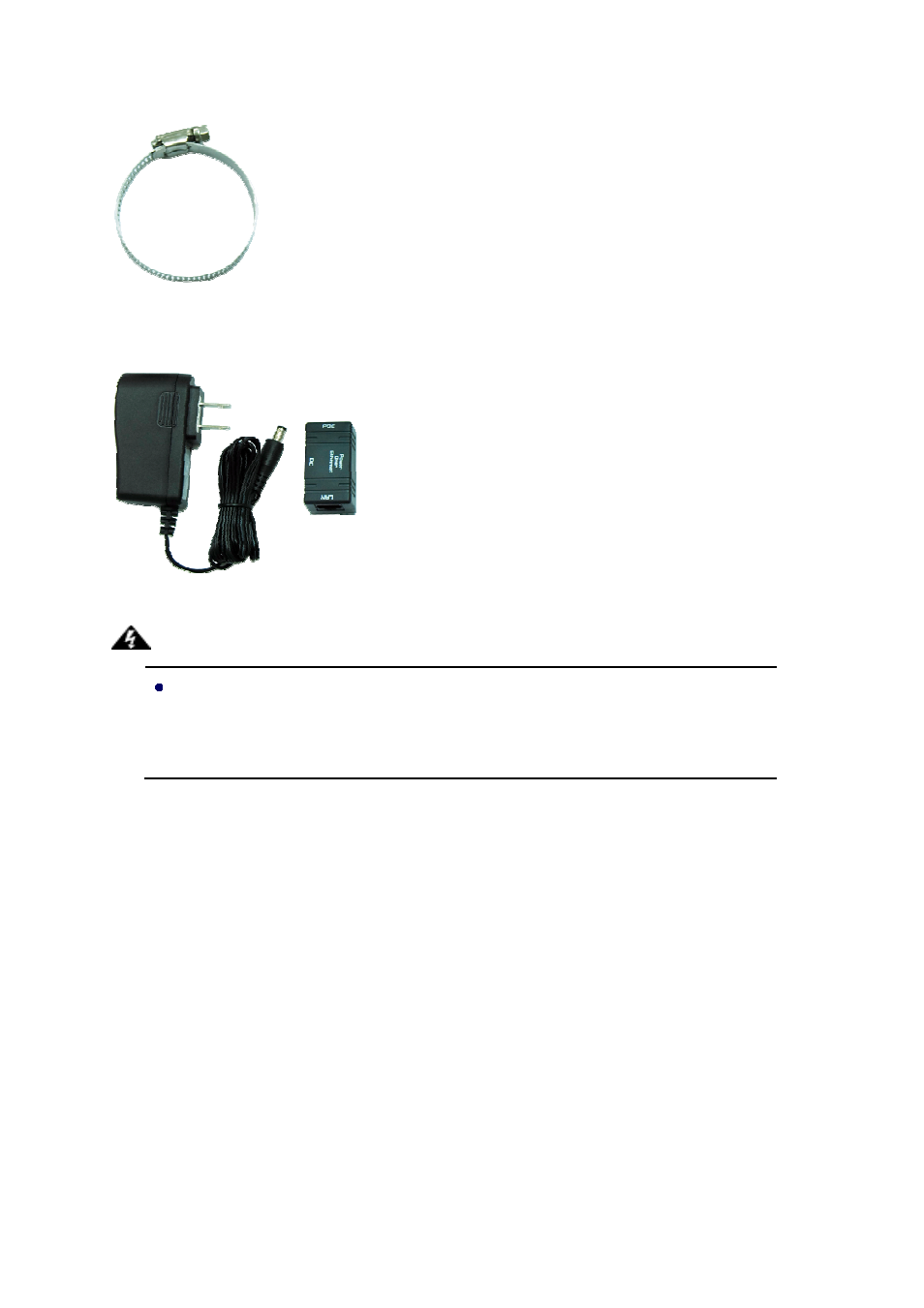 Pole mounting ring, Power cord & poe injector | LevelOne WAB-6120 User Manual | Page 16 / 65