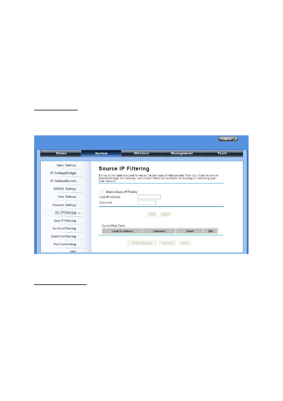 Firewall settings | LevelOne WAB-6120 User Manual | Page 32 / 65