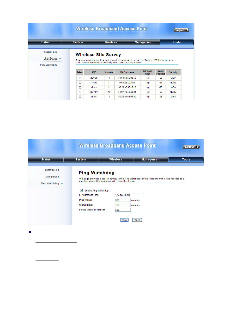 Ping watch dog | LevelOne WAB-6120 User Manual | Page 54 / 65