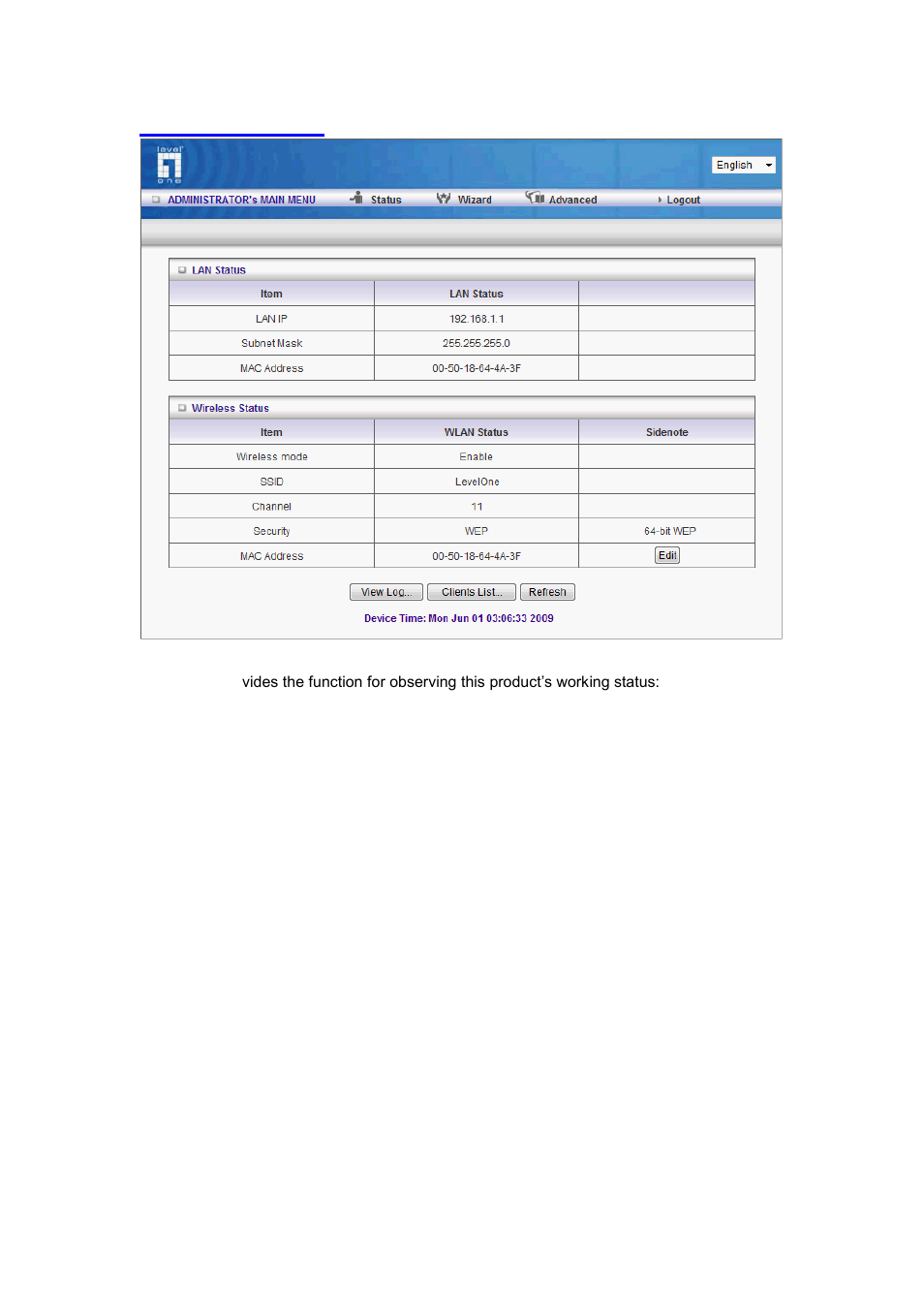 2 system status | LevelOne WAP-6013 User Manual | Page 12 / 46