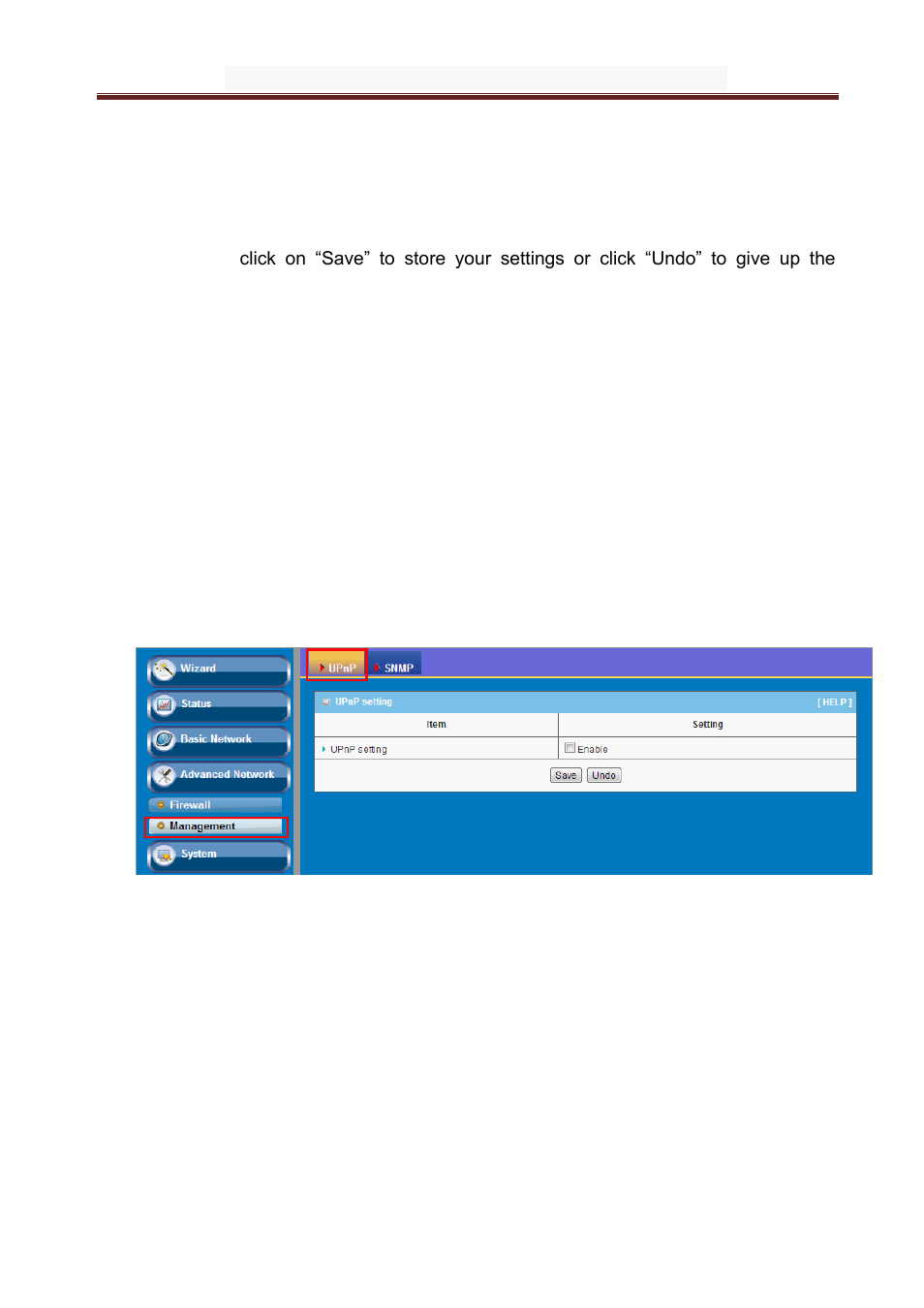 Management, Upnp, Snmp | 2 management | LevelOne WAP-6101 User Manual | Page 31 / 49