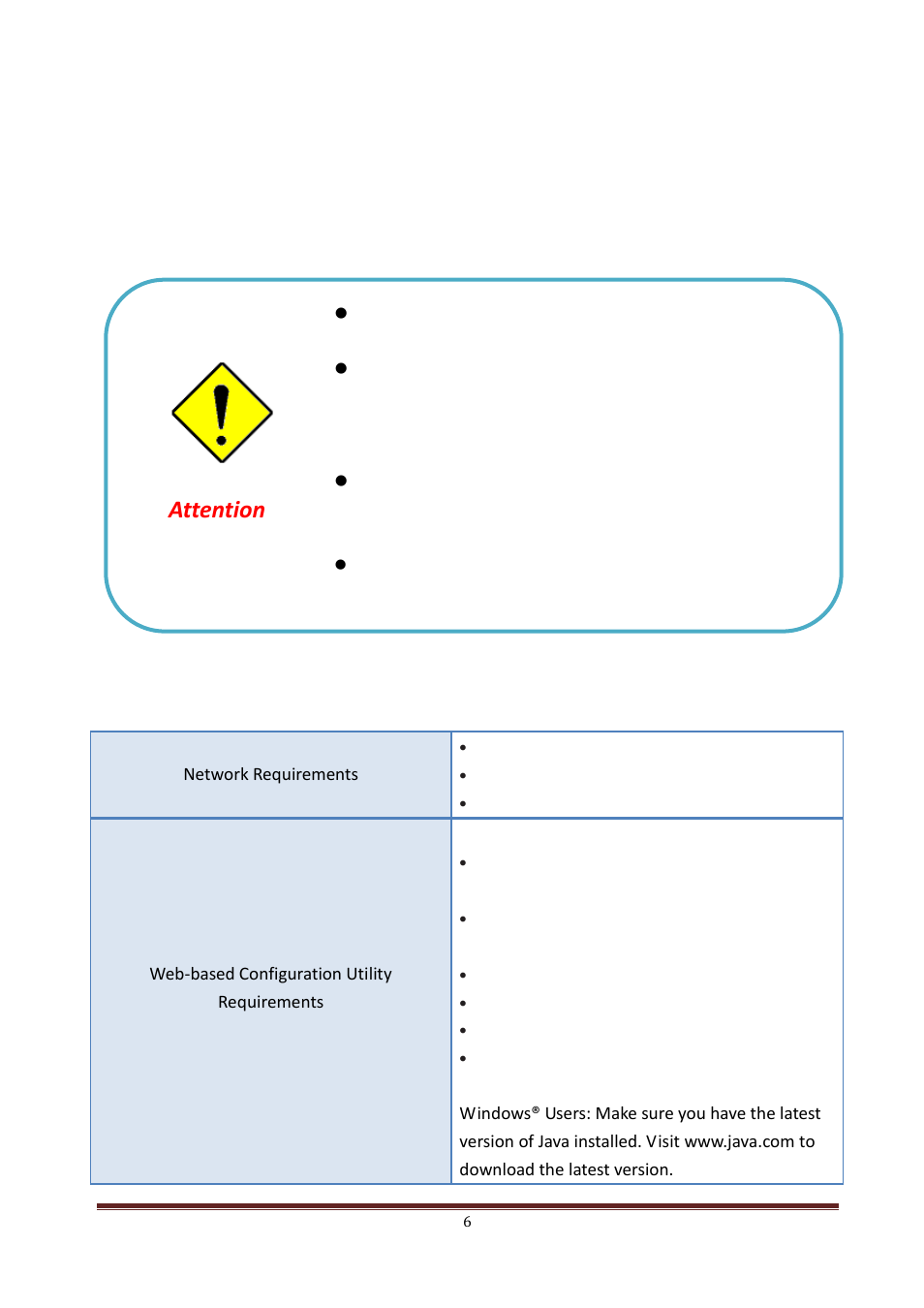 Ardware, Nstallation, Warning | System requirements, 2 hardware installation, 1 warning, 2 system requirements, Attention | LevelOne WAP-6150 User Manual | Page 6 / 49