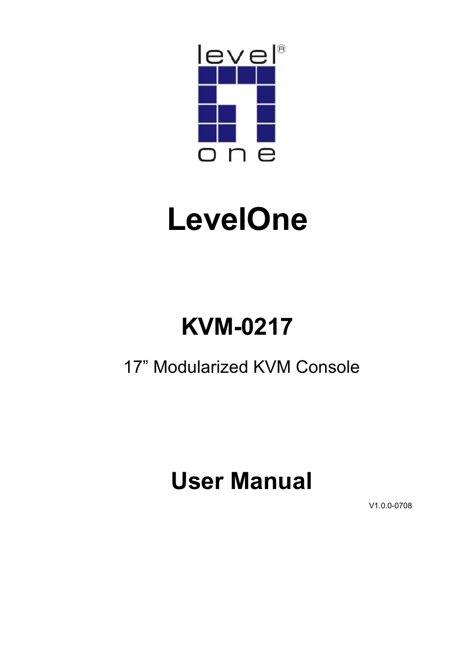 LevelOne KVM-0217 User Manual | 21 pages