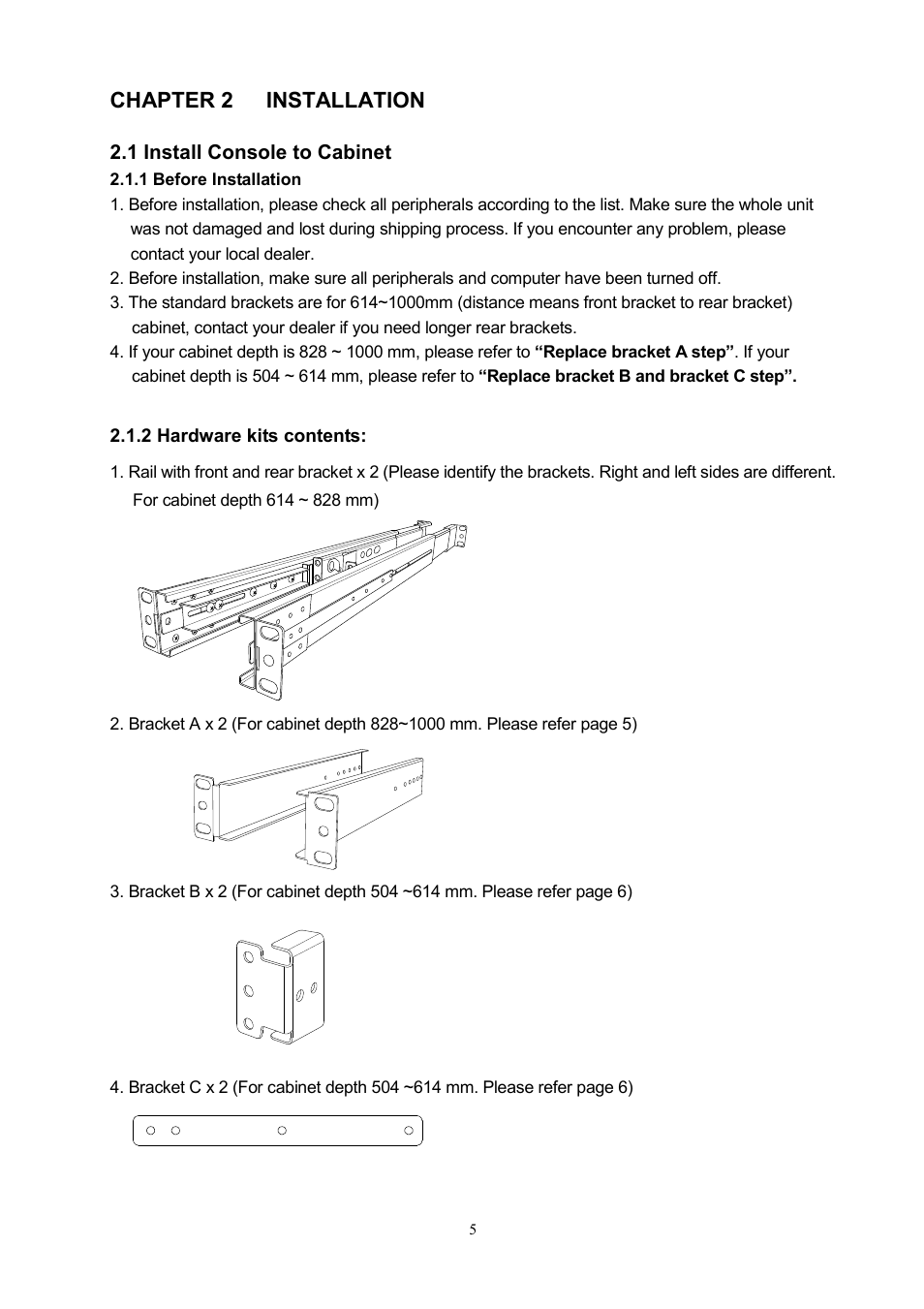 Chapter 2 installation | LevelOne KVM-0217 User Manual | Page 5 / 21