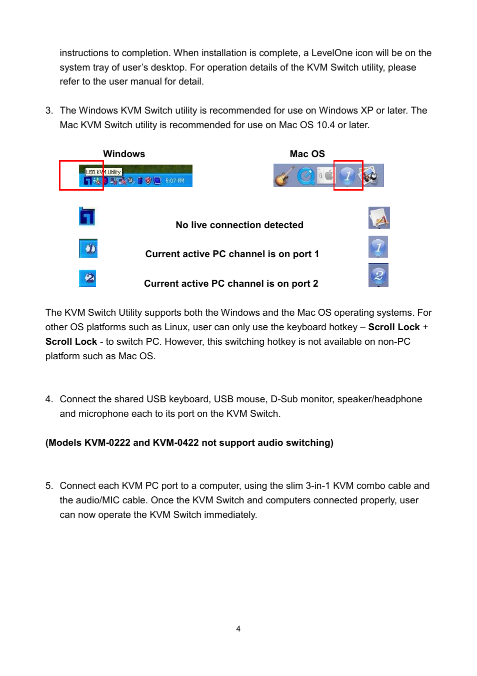 LevelOne KVM-0222 User Manual | Page 7 / 15