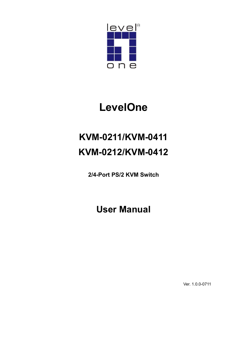 LevelOne KVM-0412 User Manual | 10 pages