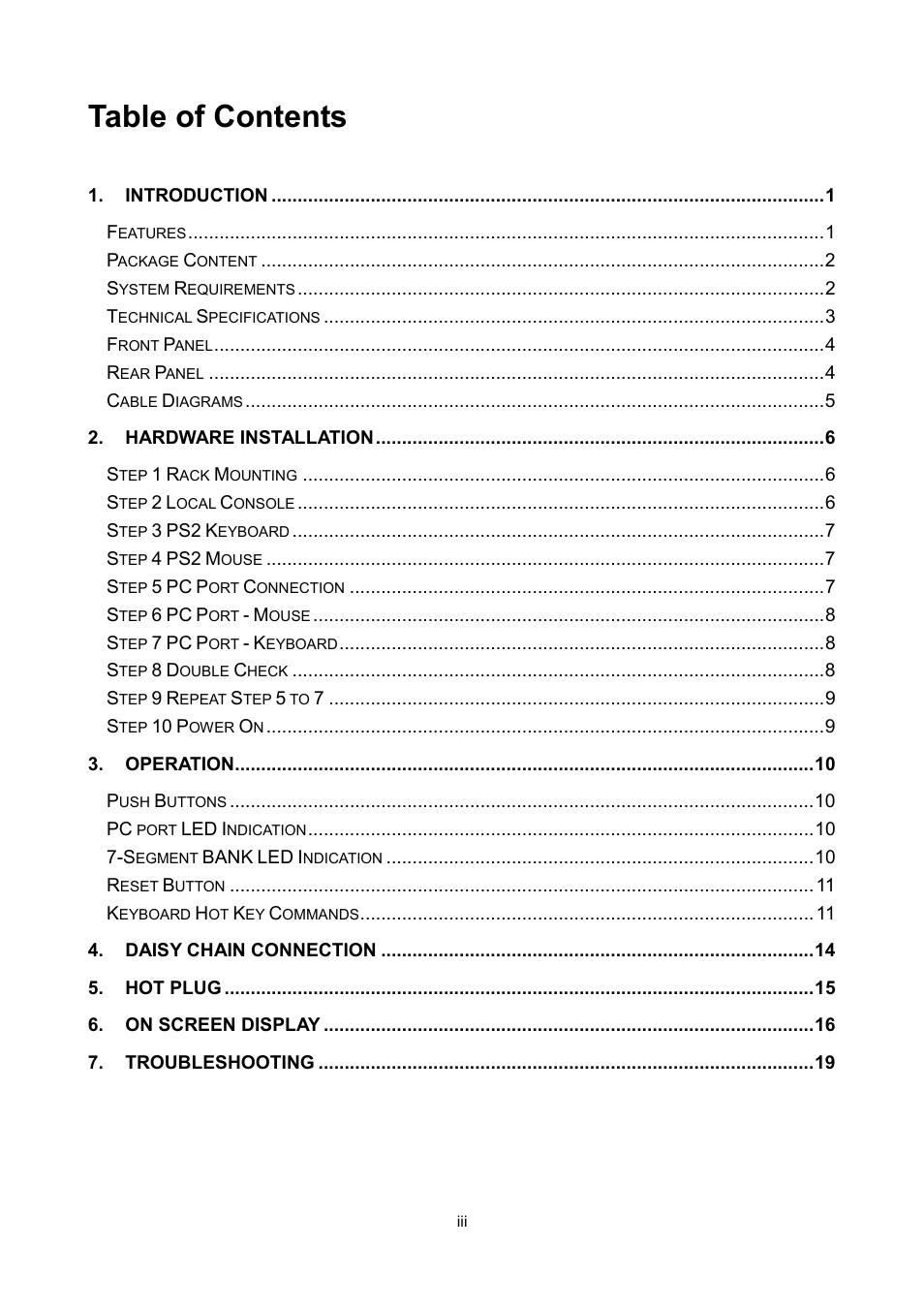 LevelOne KVM-0811 User Manual | Page 3 / 22