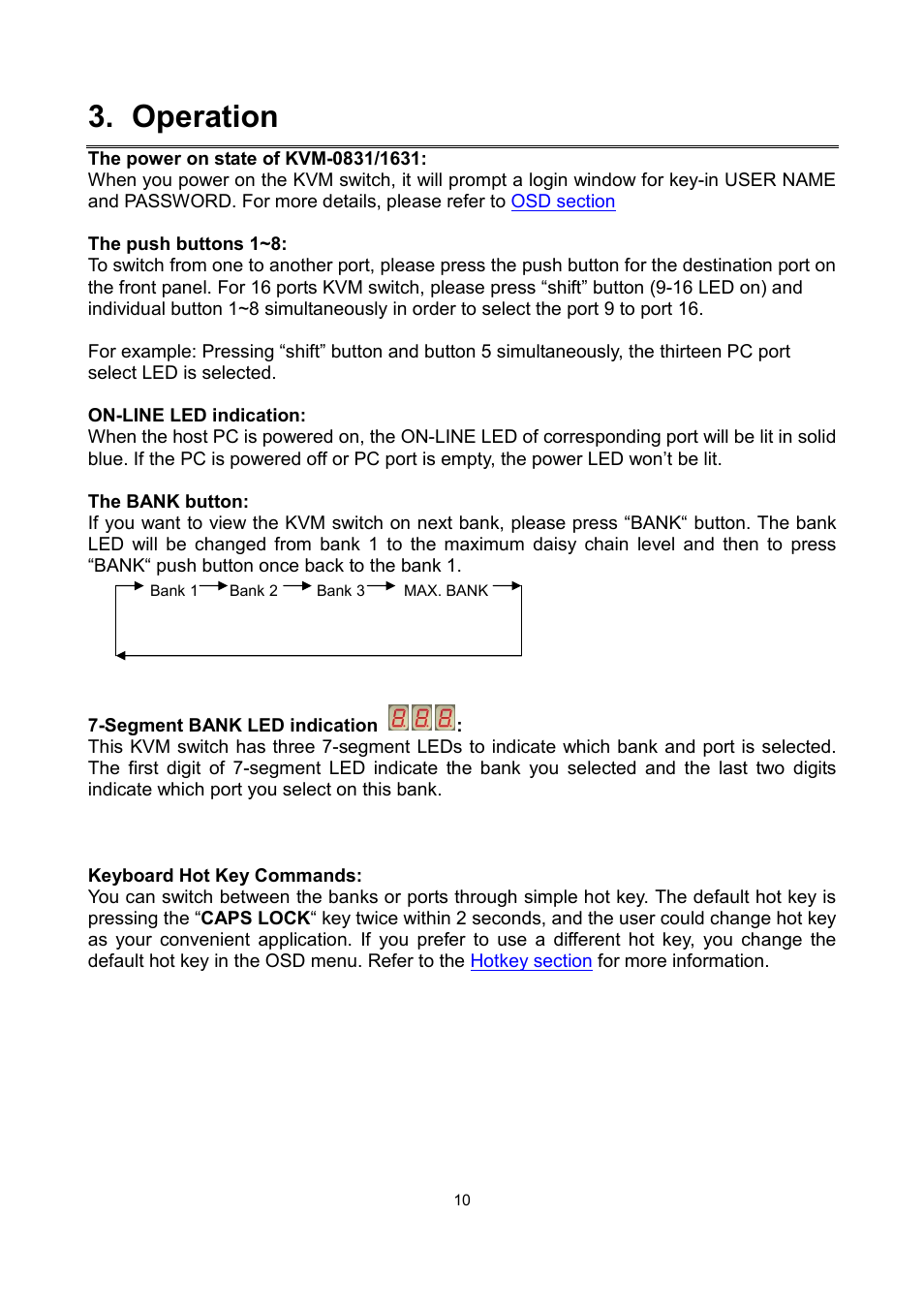Operation | LevelOne KVM-0831 User Manual | Page 15 / 31