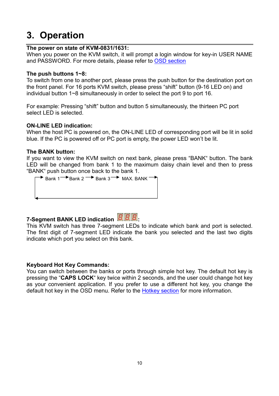 Operation | LevelOne KVM-1631 User Manual | Page 15 / 62