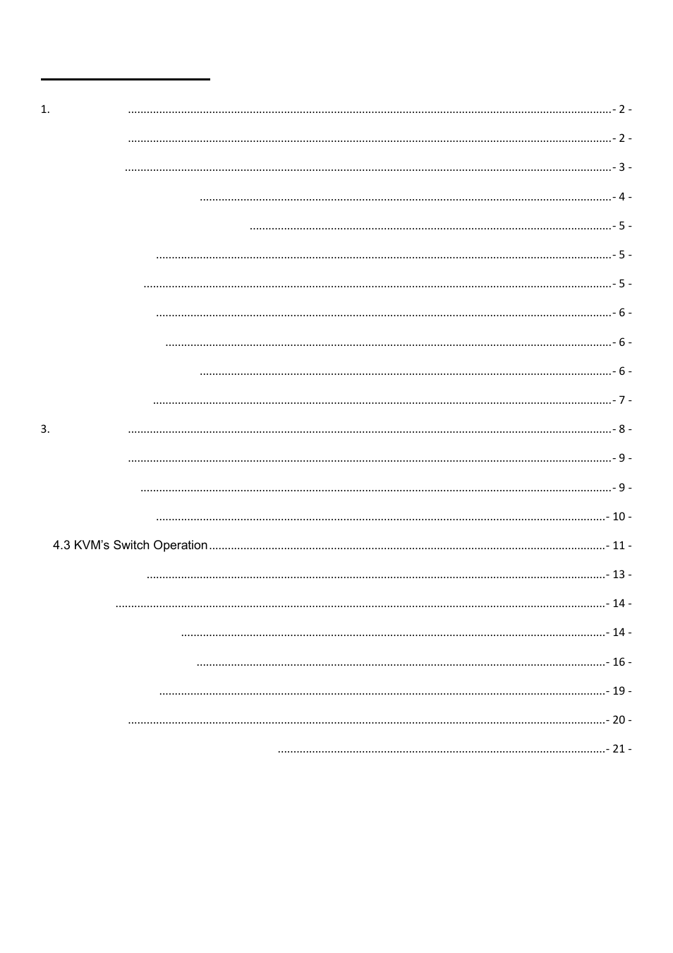 LevelOne KVM-8901 User Manual | Page 2 / 22
