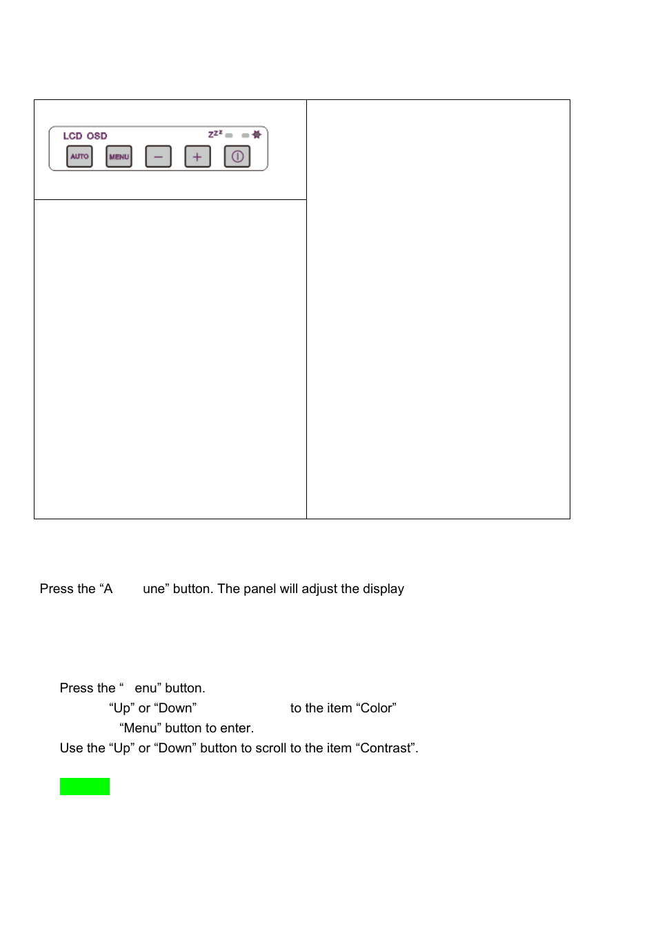 Panel control and osd function, Auto-tune, Contrast | LevelOne KVM-8901 User Manual | Page 6 / 22
