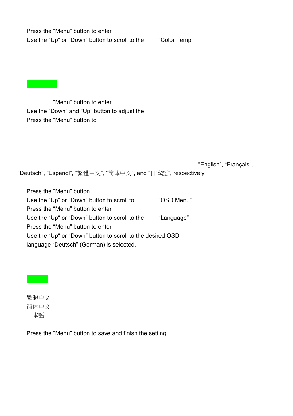 Language | LevelOne KVM-8901 User Manual | Page 8 / 22