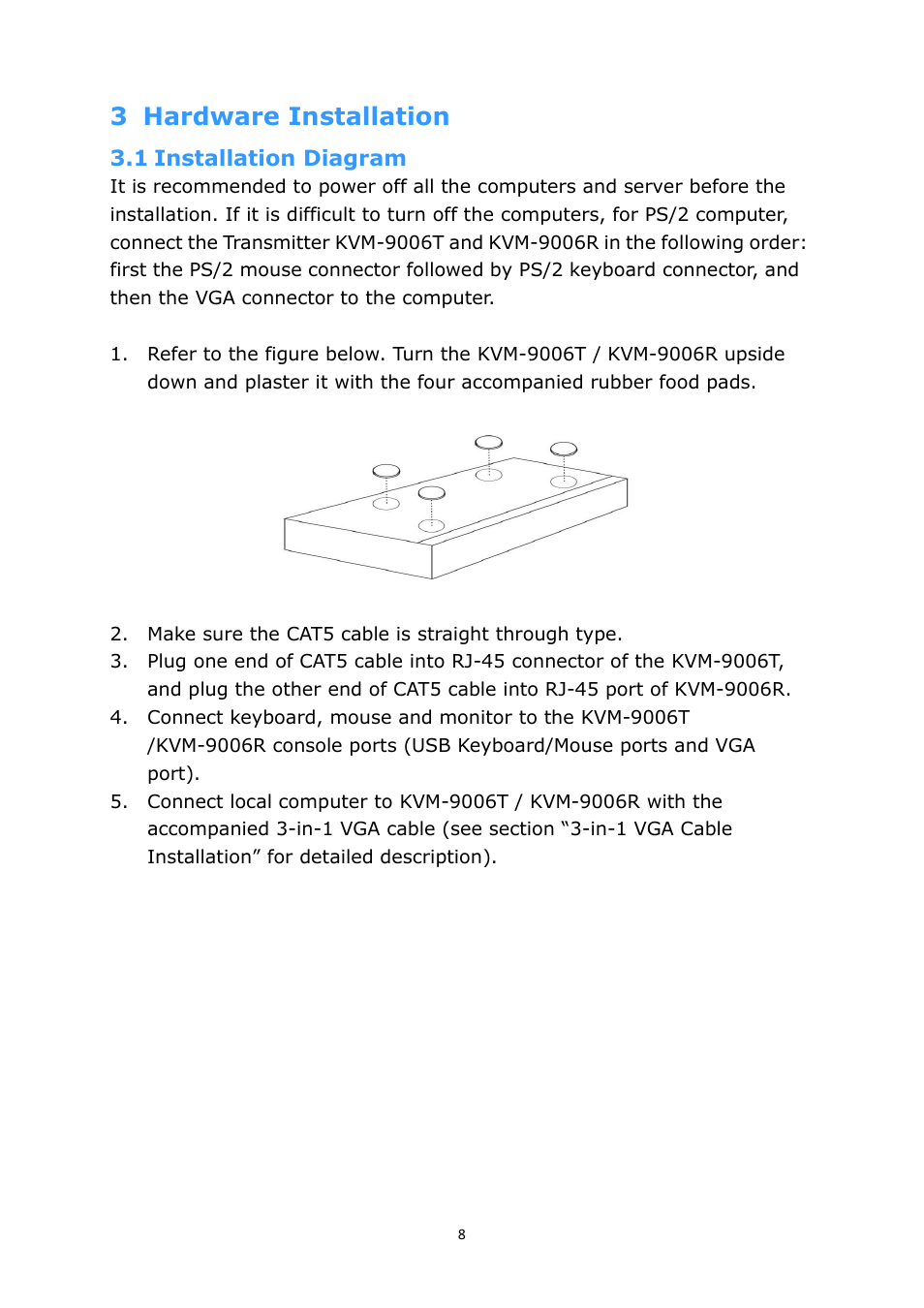 3 hardware installation, Nstallation, Iagram | LevelOne KVM-9006 User Manual | Page 10 / 17