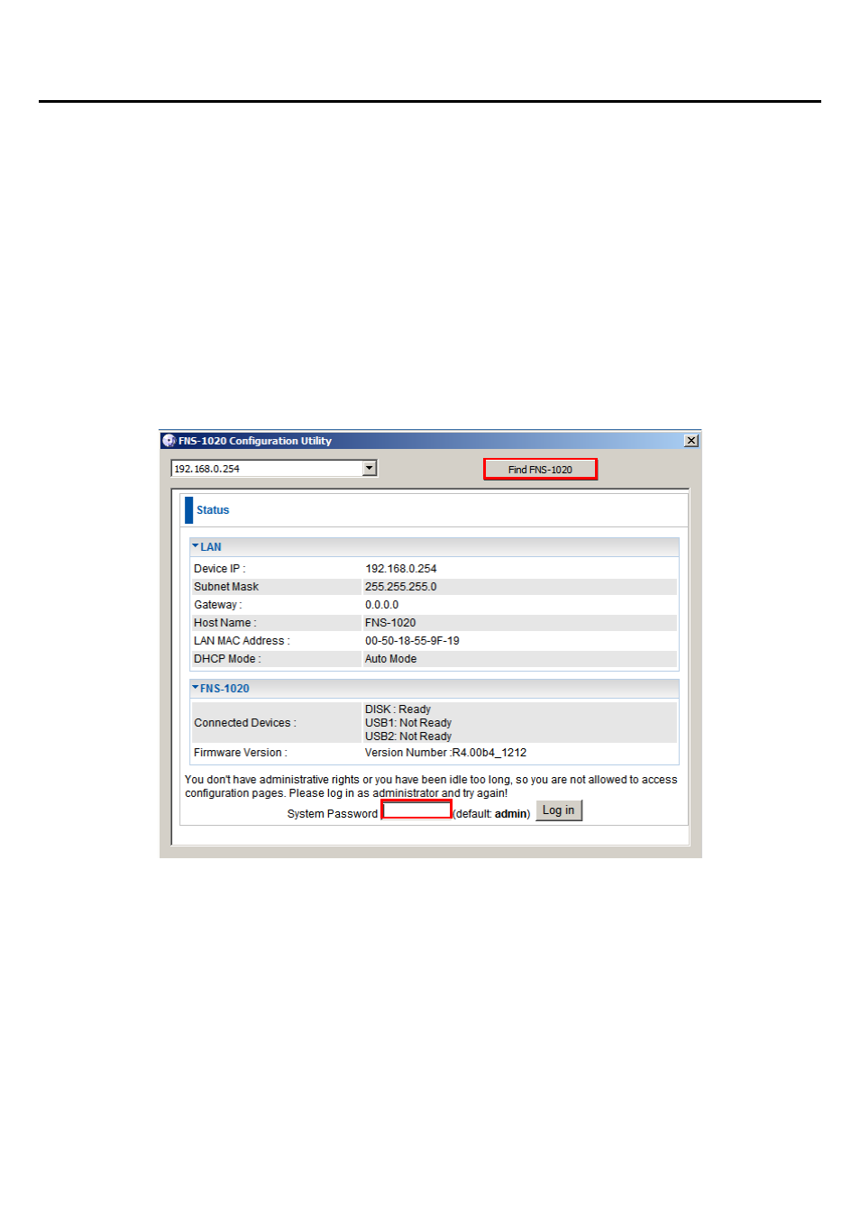 Configuration interface, Utility method | LevelOne FNS-1020 User Manual | Page 14 / 49