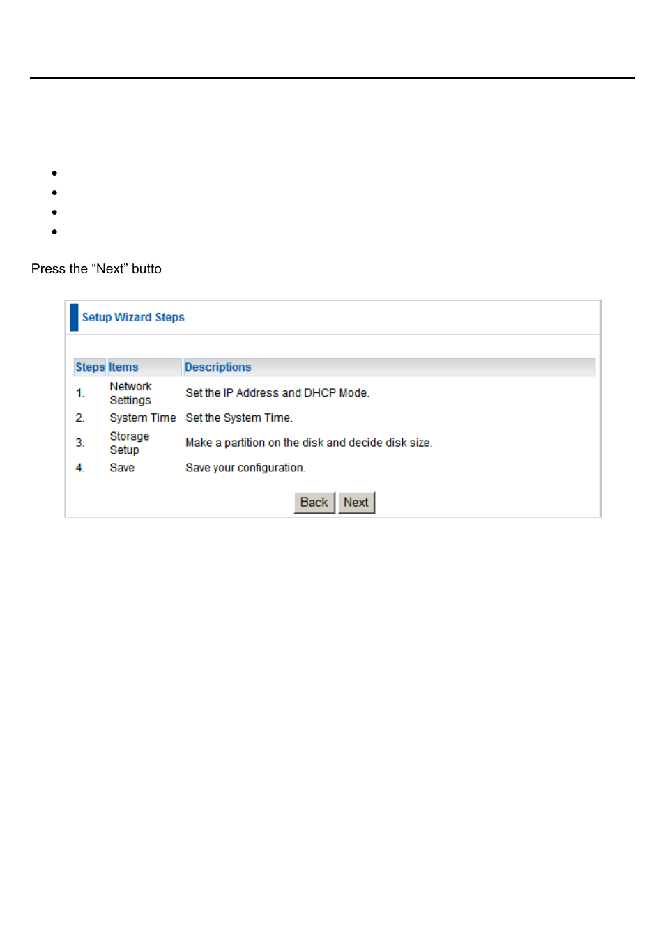 Configuration wizard | LevelOne FNS-1020 User Manual | Page 16 / 49