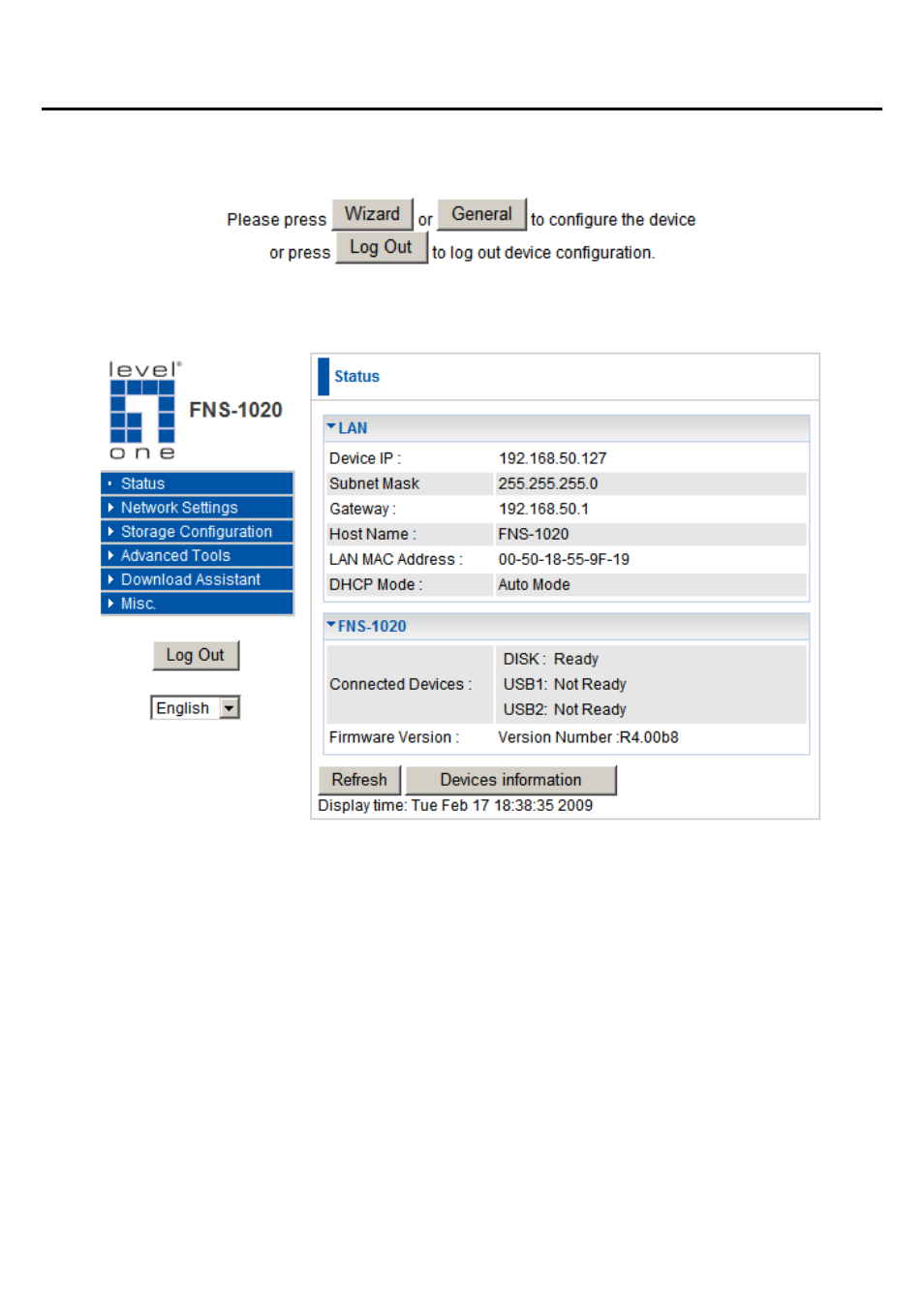 Advanced functions | LevelOne FNS-1020 User Manual | Page 21 / 49