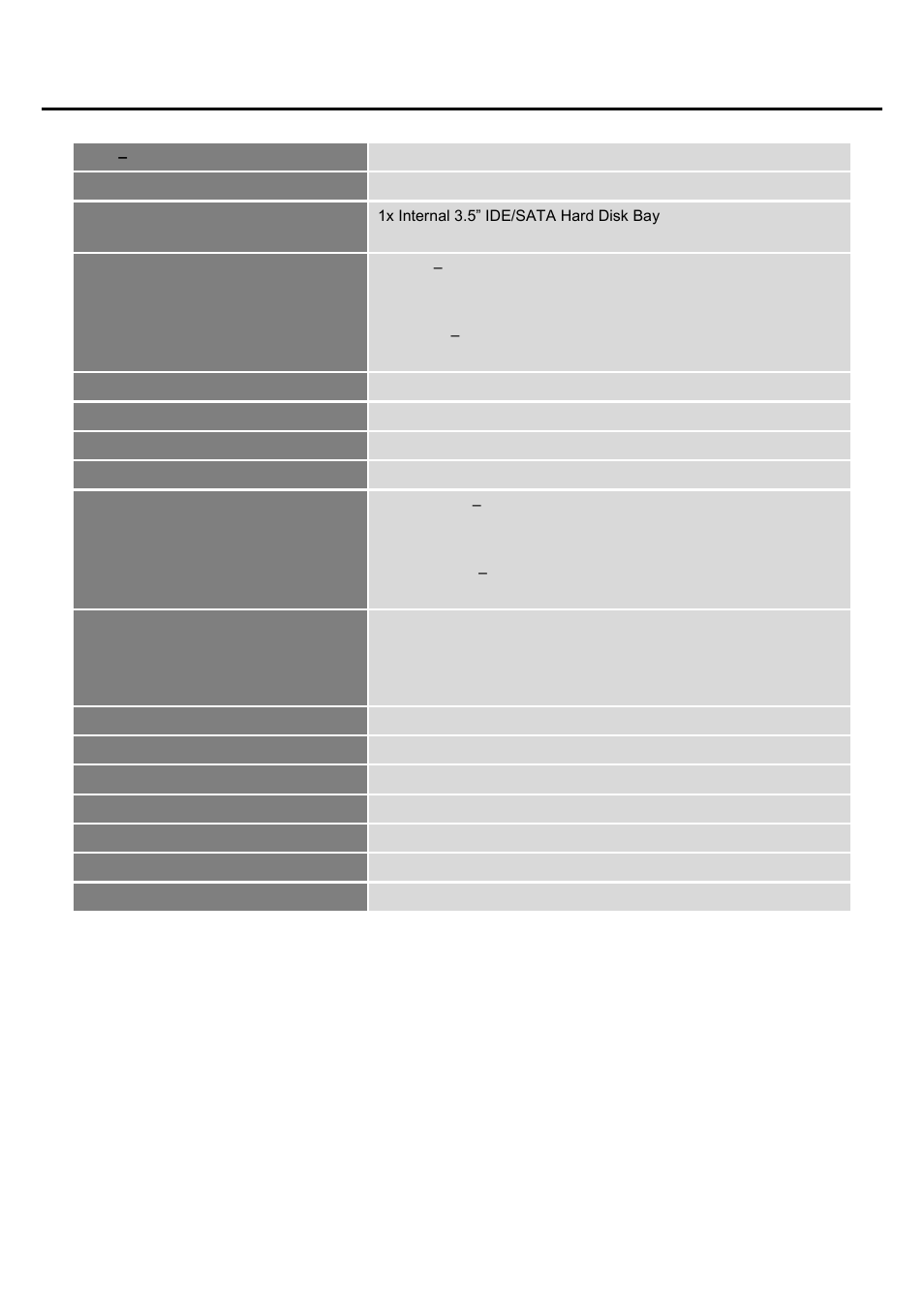 Specifications | LevelOne FNS-1020 User Manual | Page 43 / 49