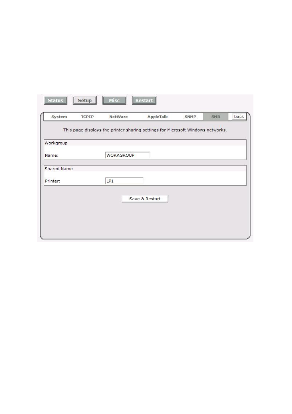 Smb setup | LevelOne FPS-1032 User Manual | Page 49 / 81