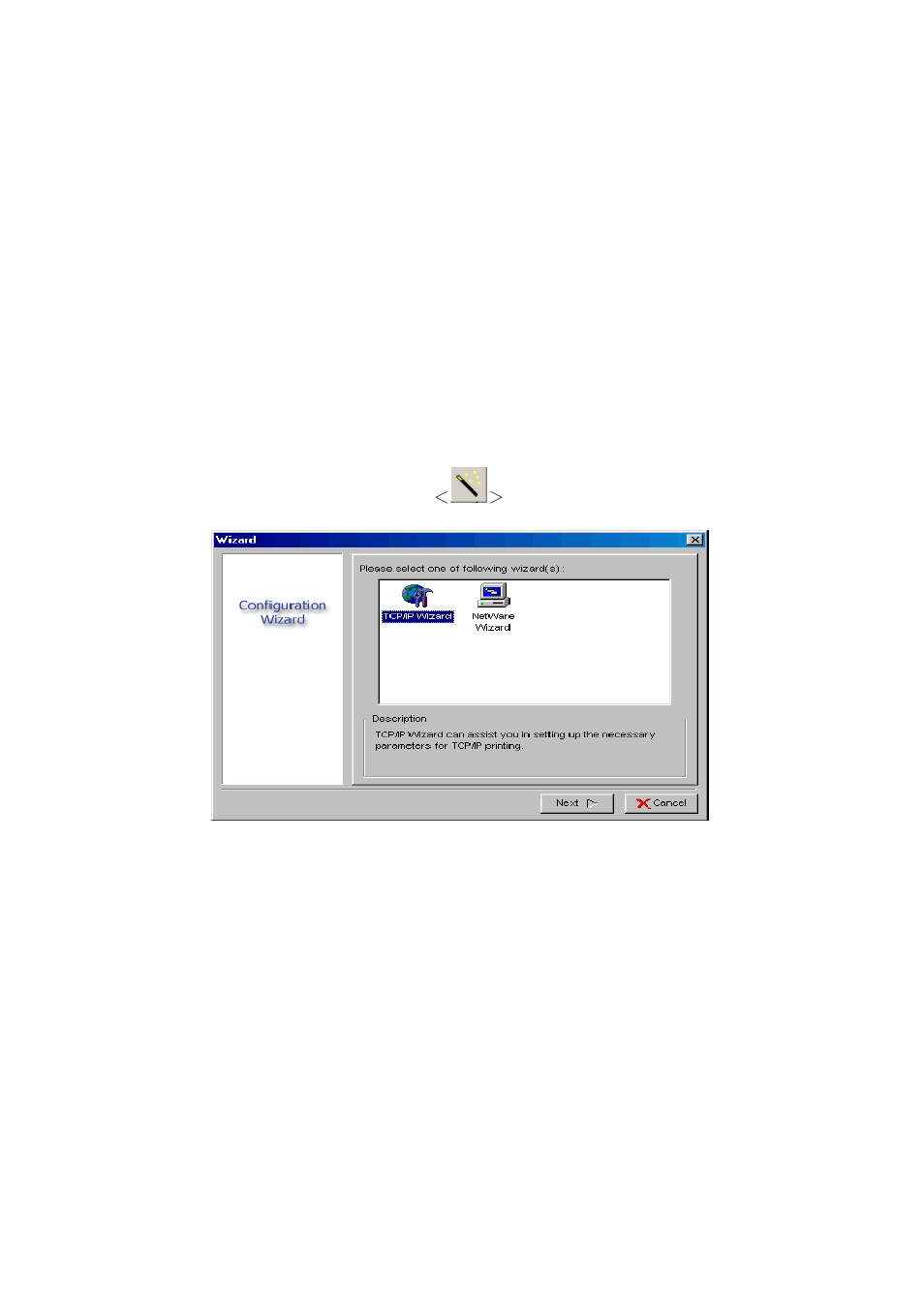 Wizard, Tcp/ip wizard, Izard | LevelOne WPS-1133 User Manual | Page 22 / 84