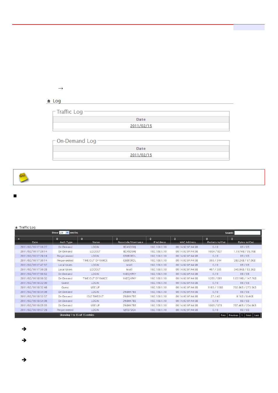 8 log information | LevelOne WHG-1000 User Manual | Page 105 / 136