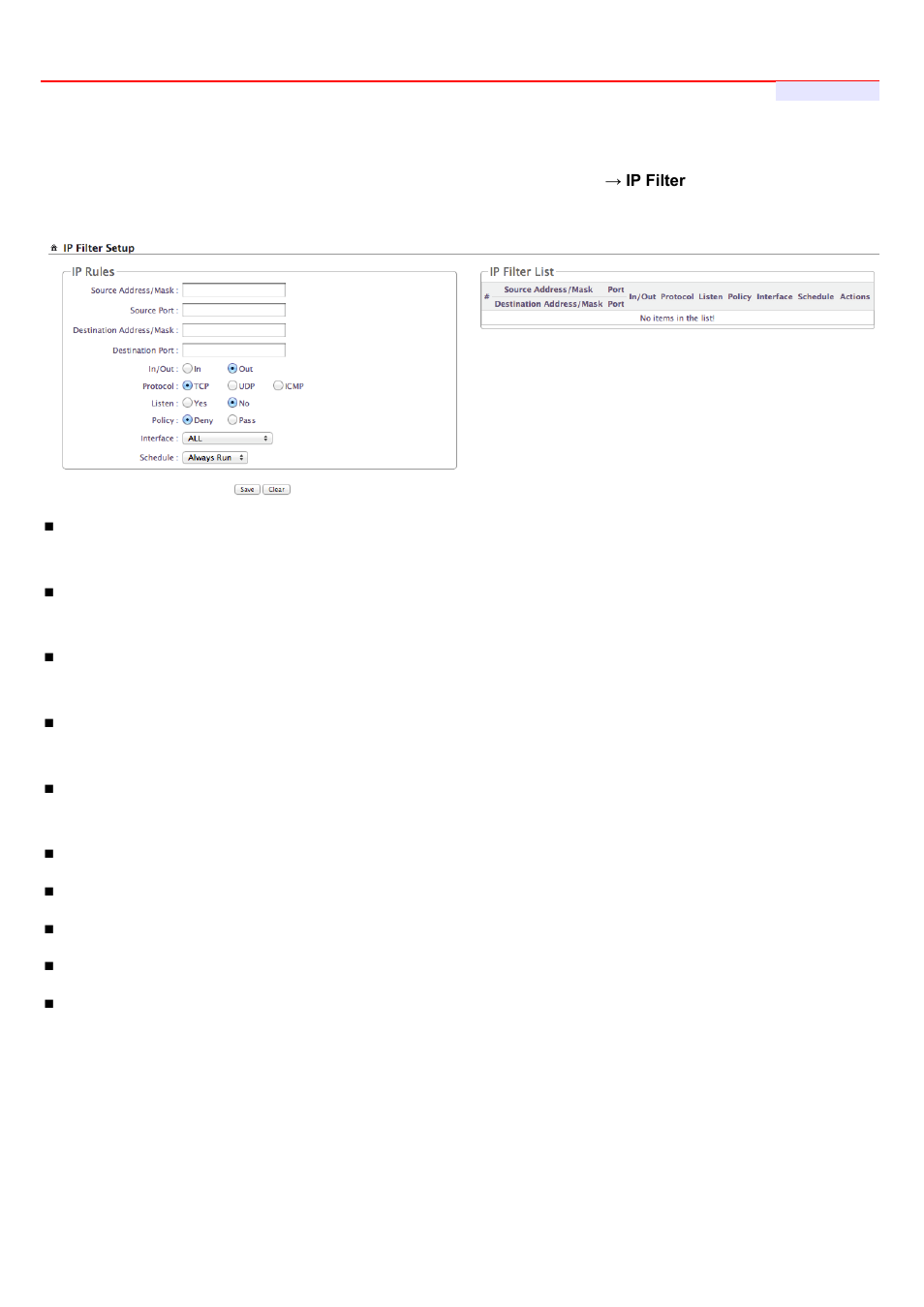 2 ip filter | LevelOne WHG-1000 User Manual | Page 109 / 136