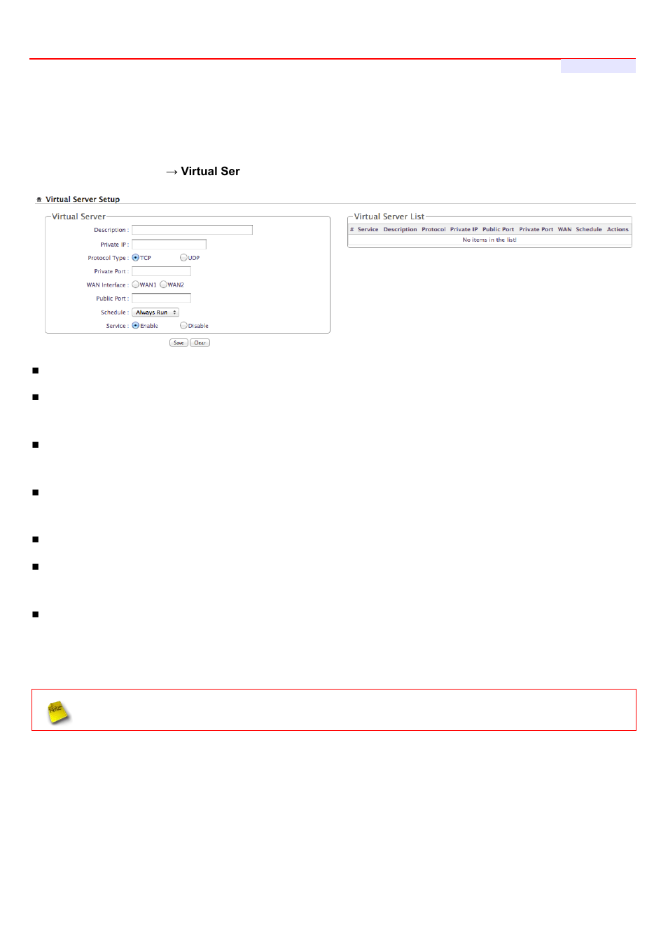 4 virtual server (port/ ip forwarding) | LevelOne WHG-1000 User Manual | Page 111 / 136