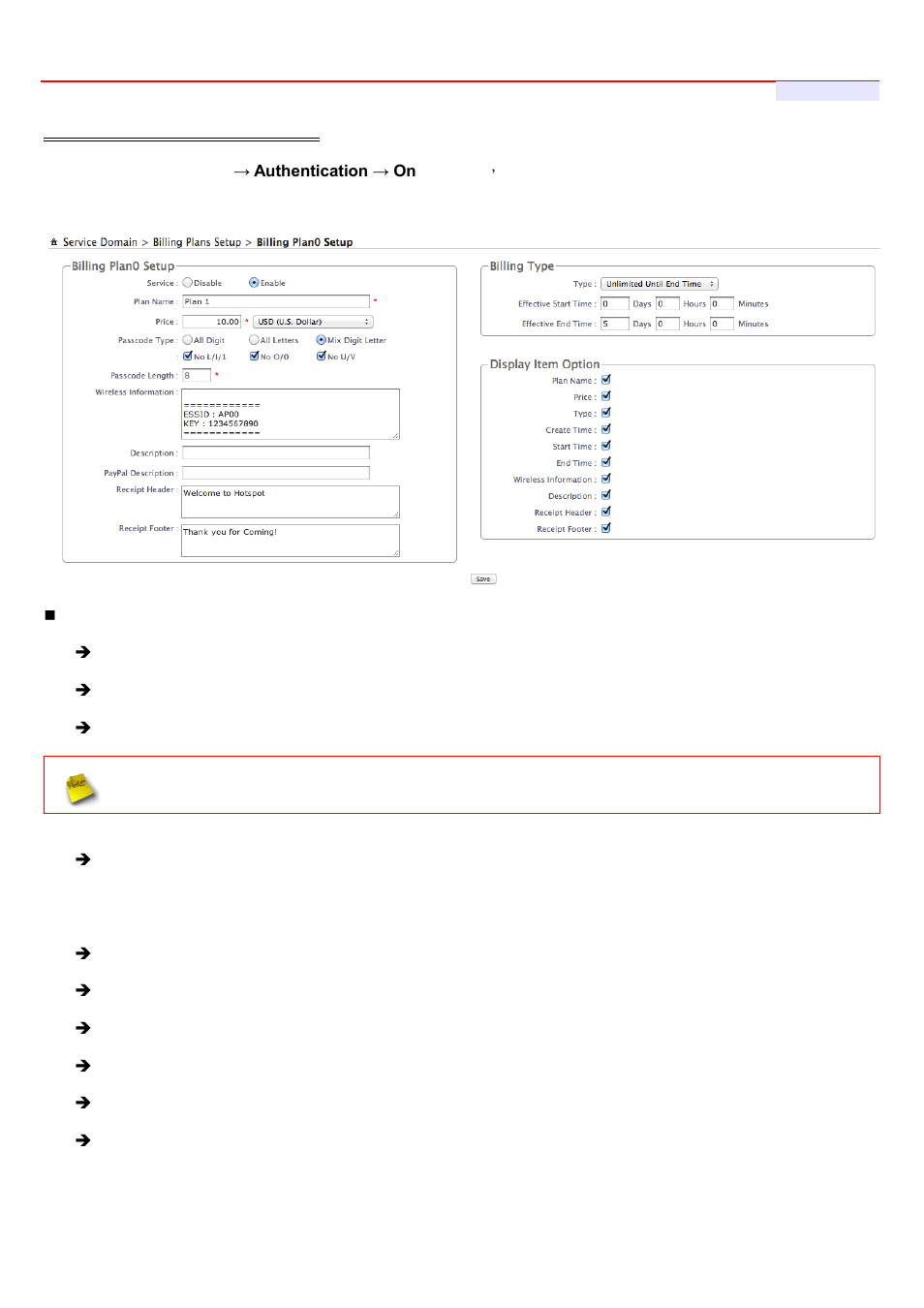 1 create billing plans | LevelOne WHG-1000 User Manual | Page 76 / 136