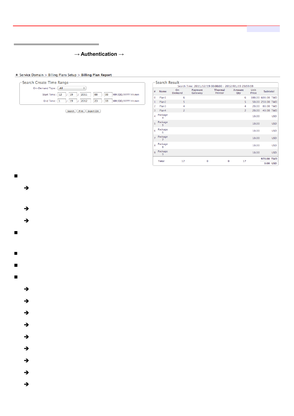 5 billing plan report | LevelOne WHG-1000 User Manual | Page 89 / 136