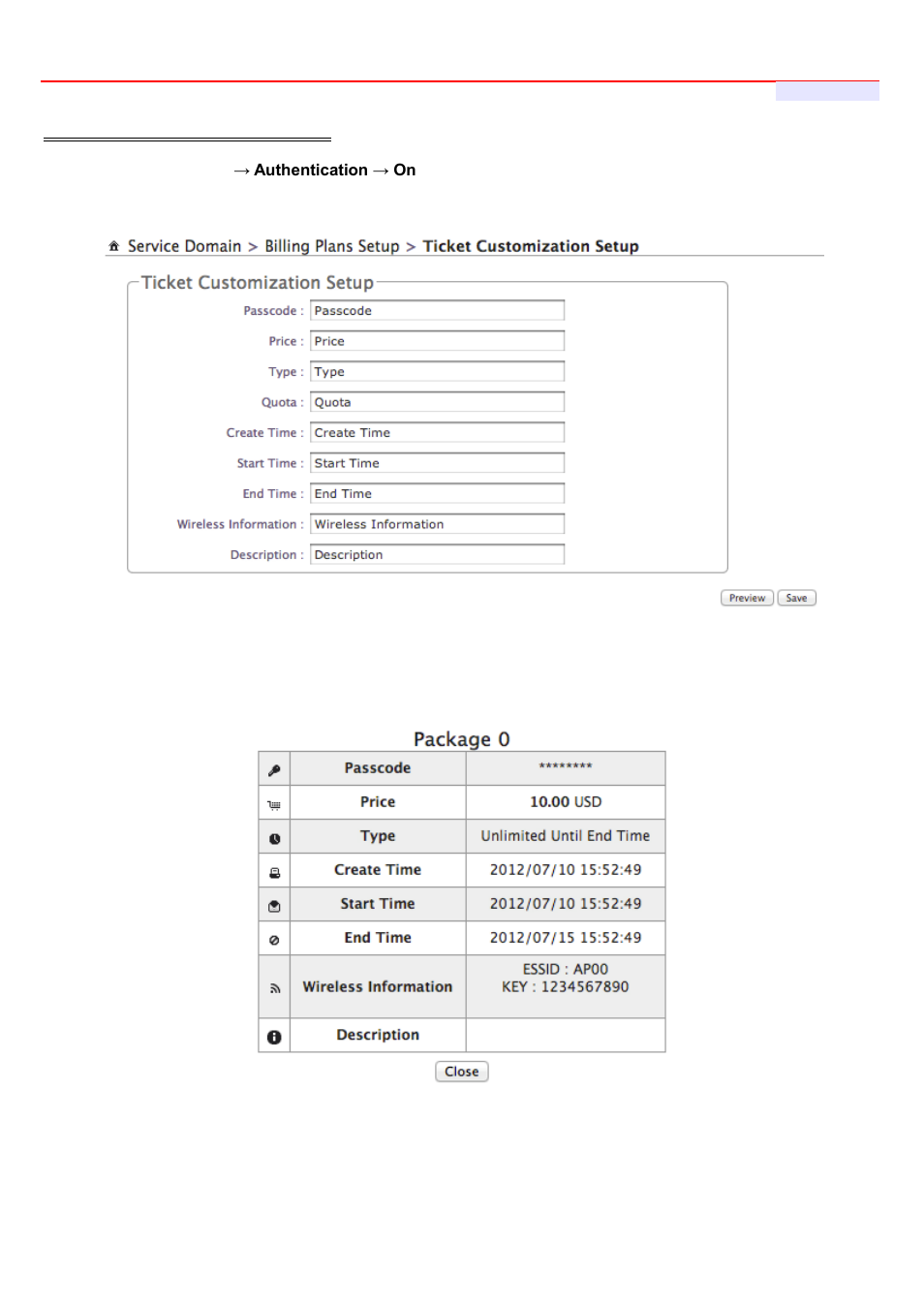 6 ticket customization | LevelOne WHG-1000 User Manual | Page 90 / 136