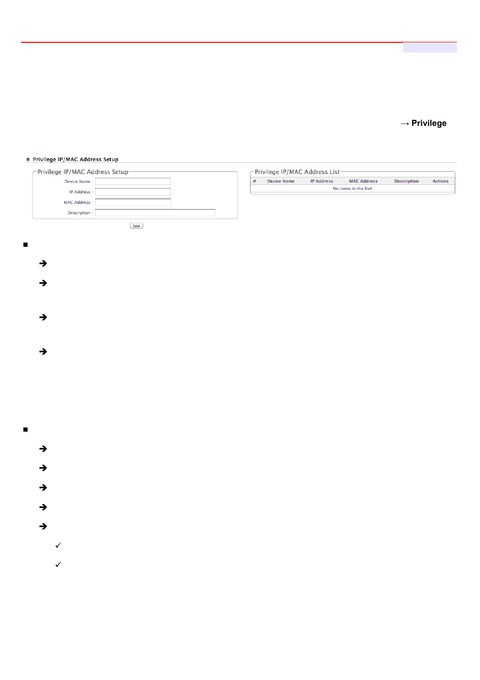 3 configure privilege list | LevelOne WHG-1000 User Manual | Page 96 / 136