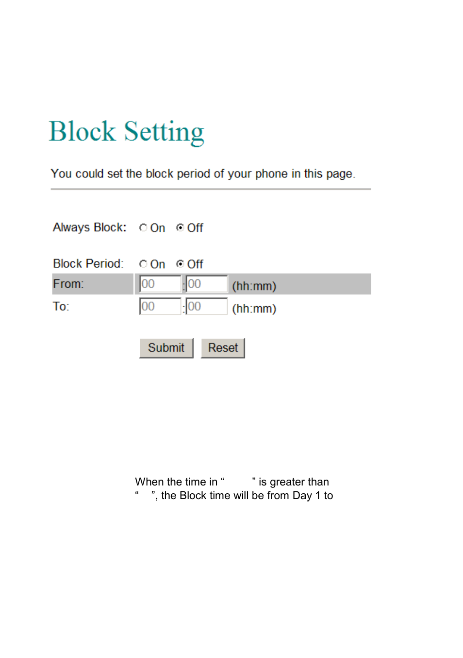 Block setting | LevelOne VOI-7100 User Manual | Page 27 / 81