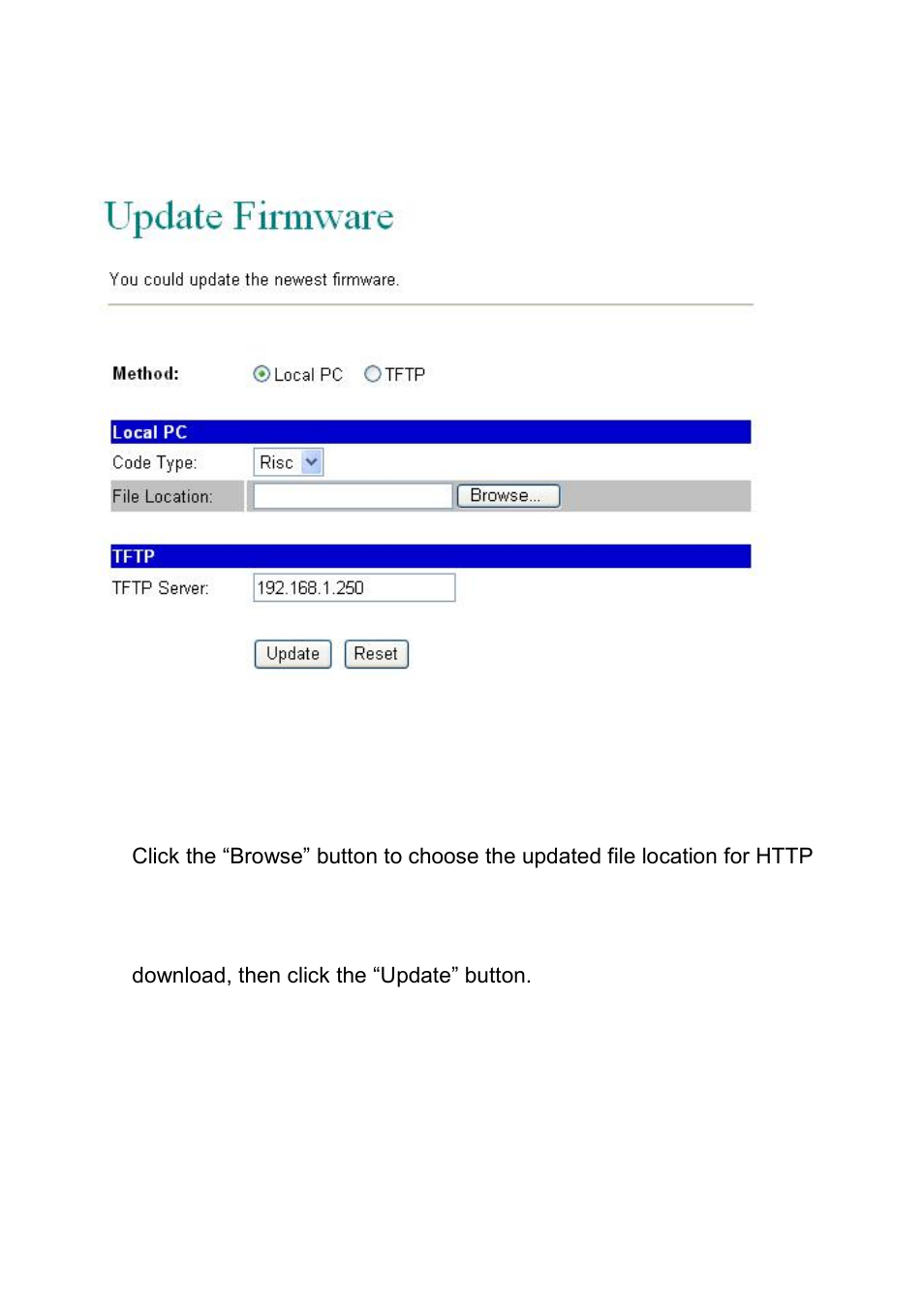 Update firmware | LevelOne VOI-7100 User Manual | Page 54 / 81