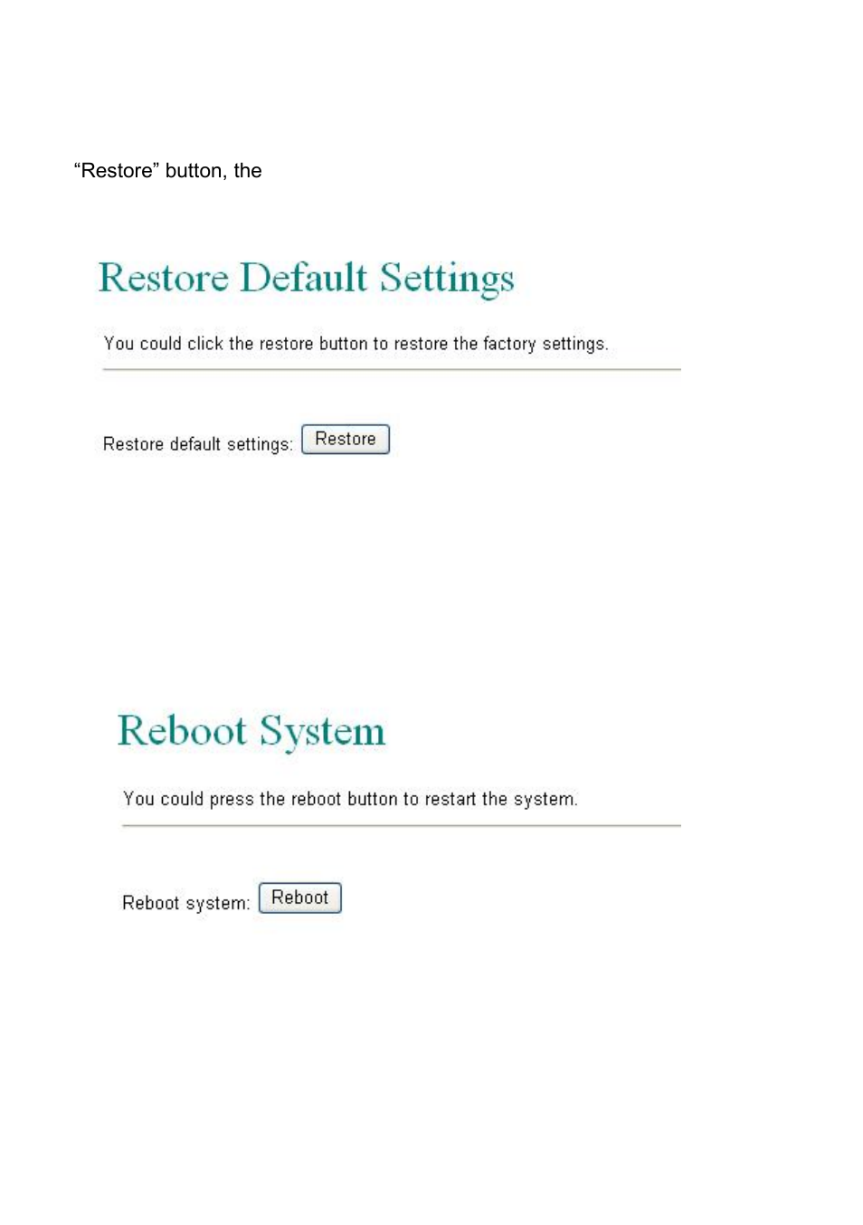 Default setting, Eboot, Reboot | LevelOne VOI-7100 User Manual | Page 56 / 81