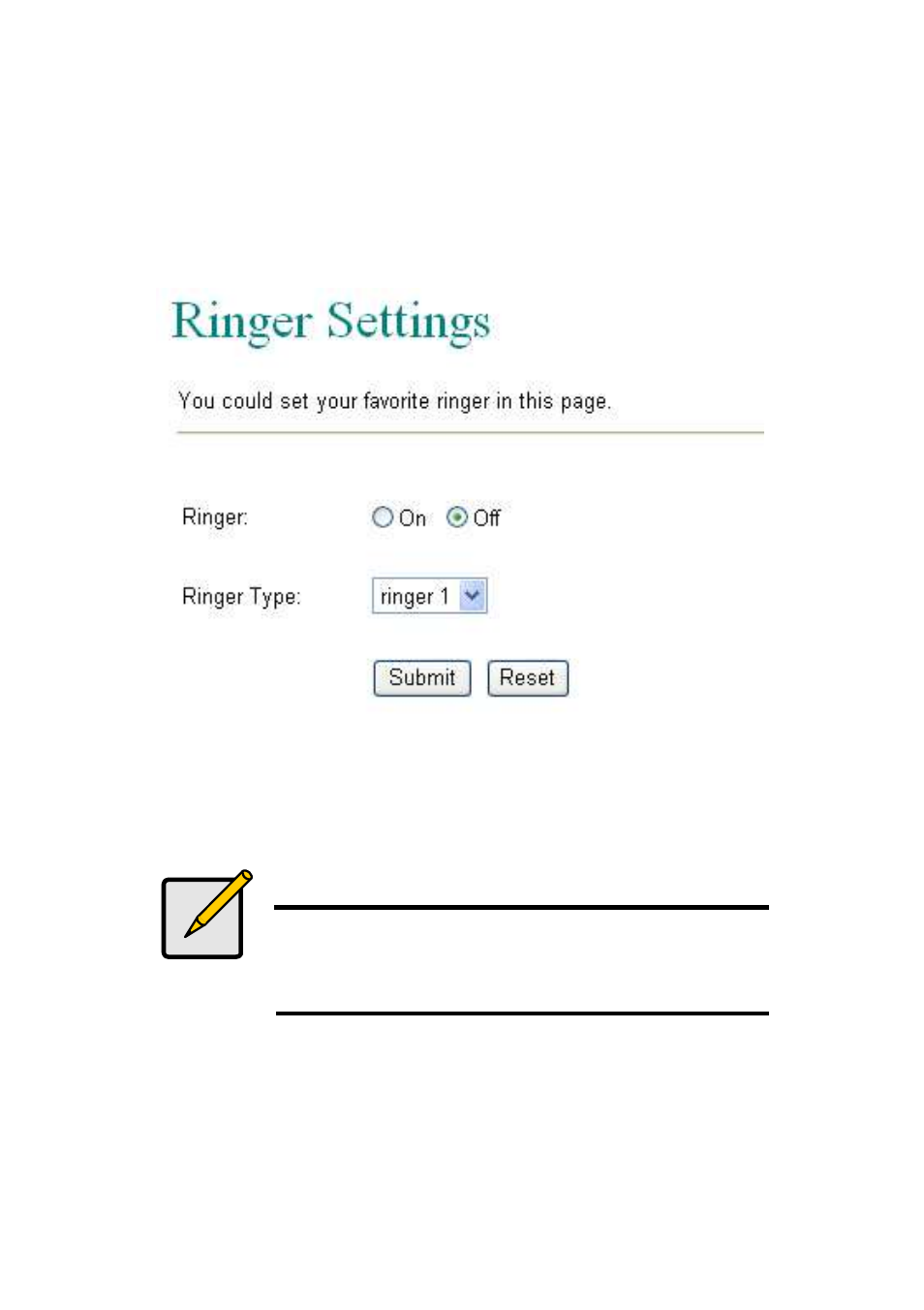 Ringer | LevelOne VOI-7011 User Manual | Page 30 / 110