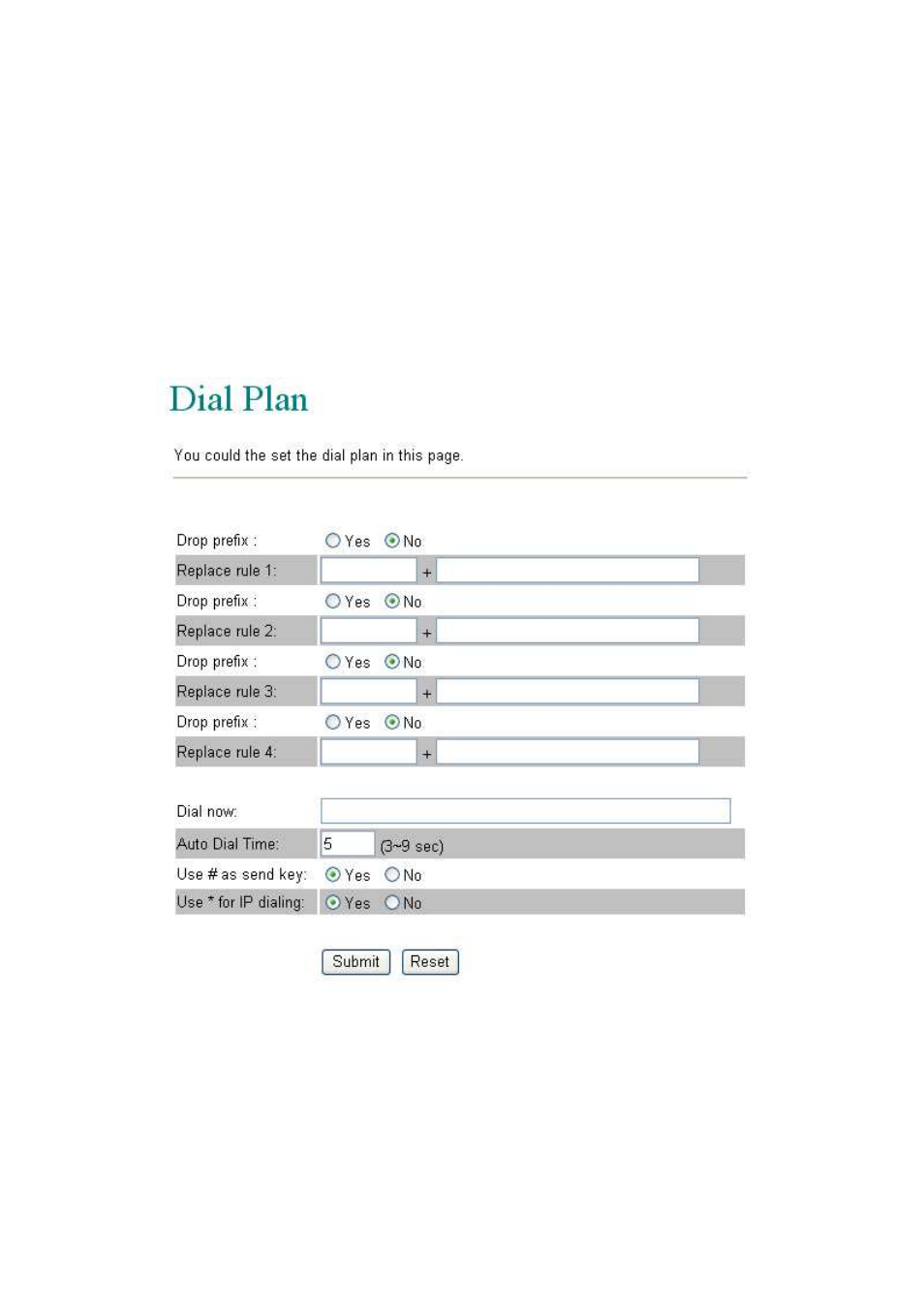 Dial plan | LevelOne VOI-7011 User Manual | Page 34 / 110