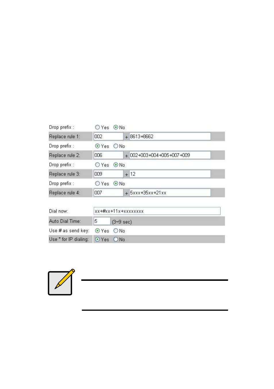 Dialling prefix example | LevelOne VOI-7011 User Manual | Page 35 / 110