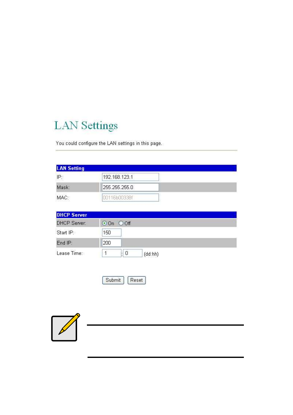 Lan settings | LevelOne VOI-7011 User Manual | Page 48 / 110