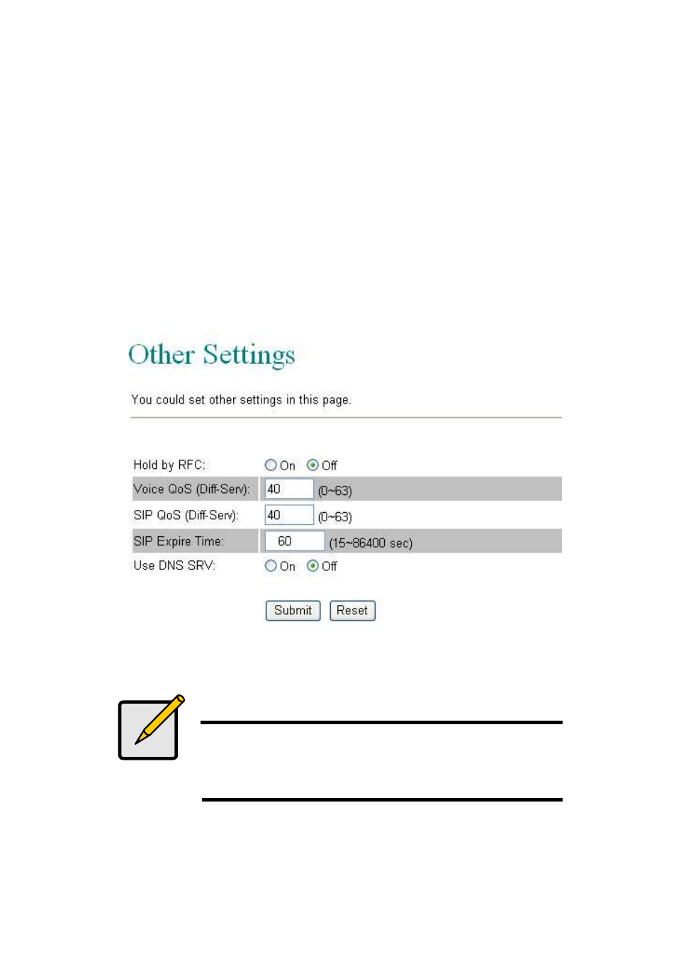Other settings | LevelOne VOI-7011 User Manual | Page 68 / 110