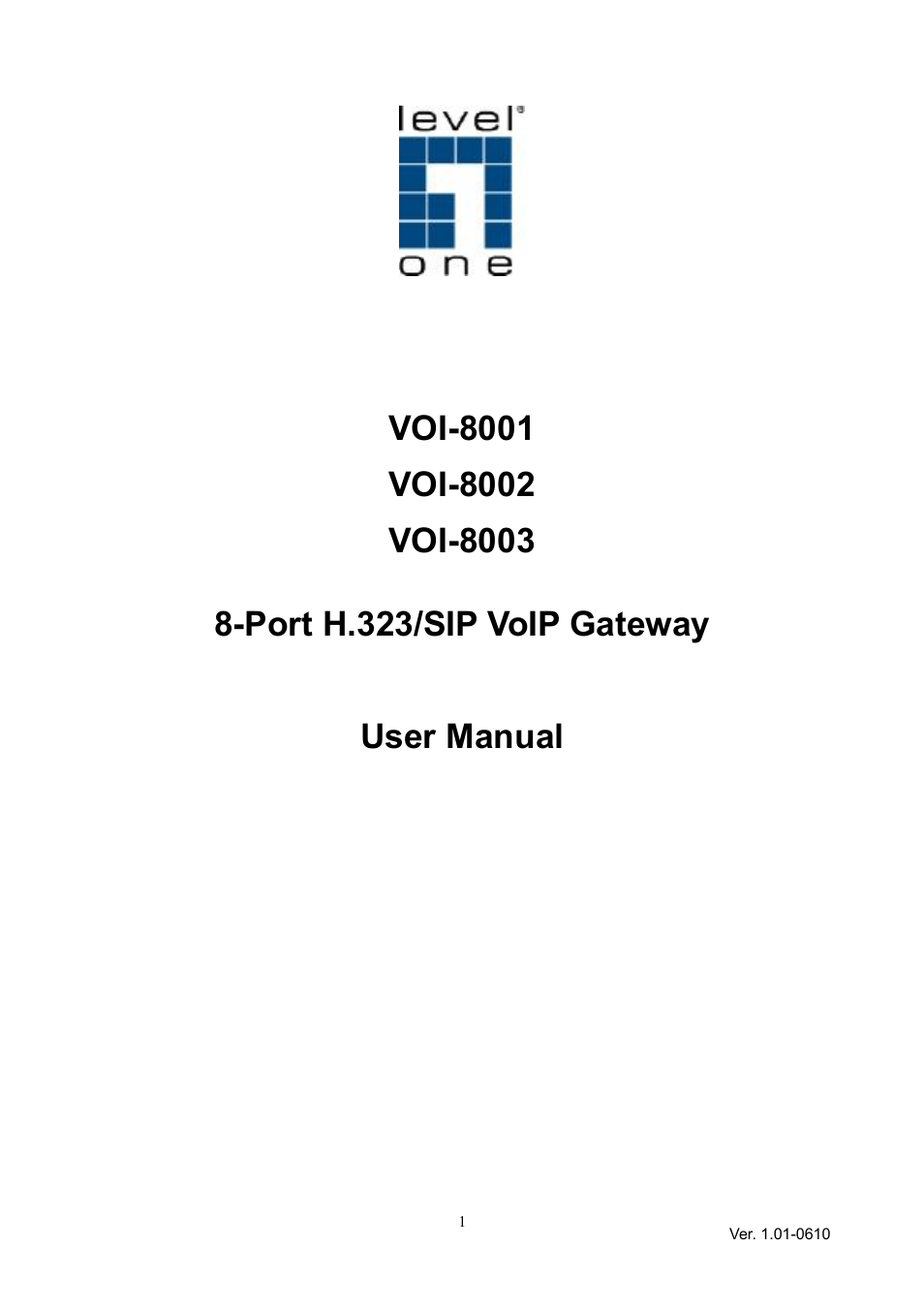 LevelOne VOI-8001 User Manual | 117 pages