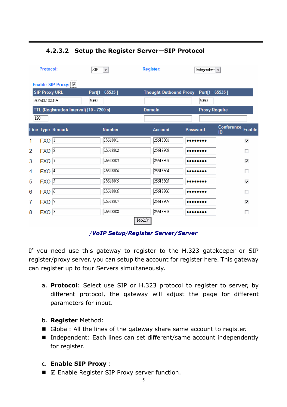 LevelOne VOI-8001 User Manual | Page 55 / 117