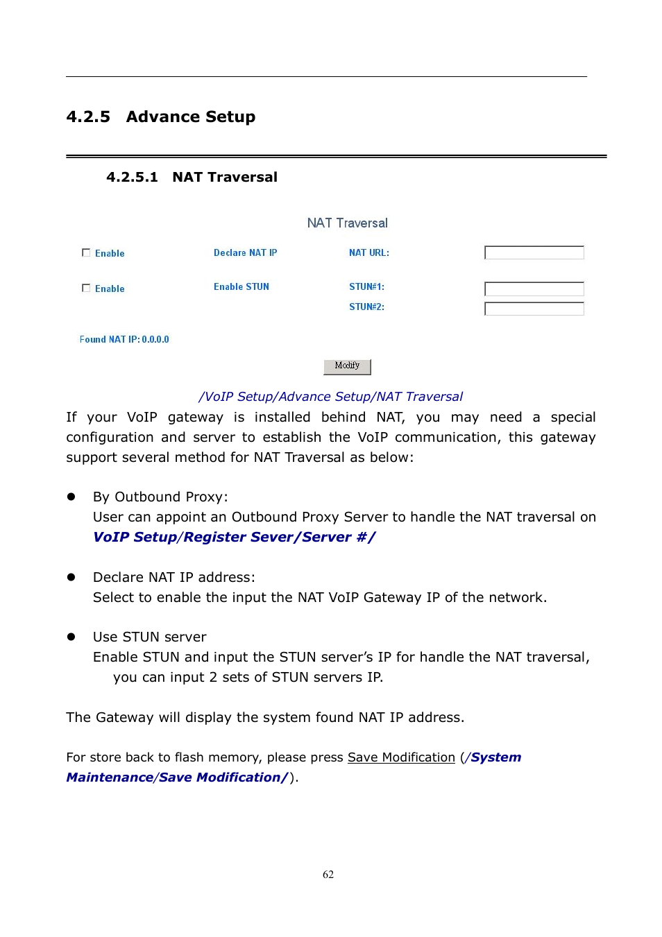 5 advance setup | LevelOne VOI-8001 User Manual | Page 62 / 117