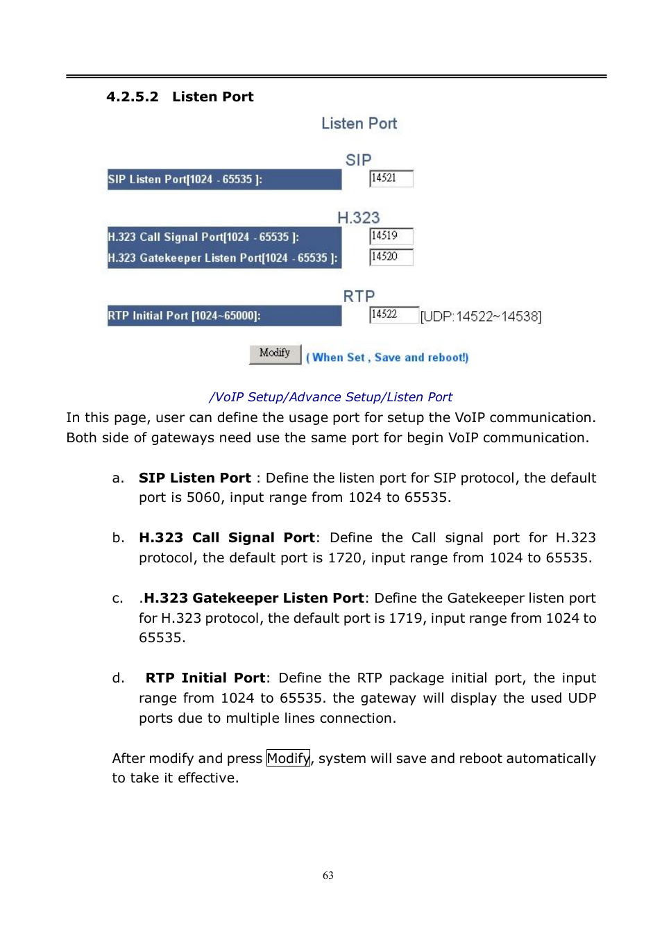 LevelOne VOI-8001 User Manual | Page 63 / 117