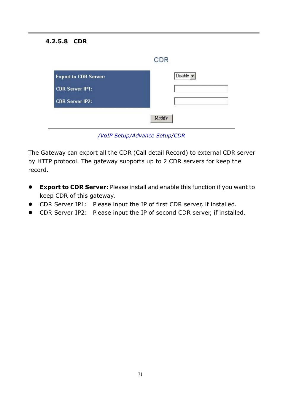 LevelOne VOI-8001 User Manual | Page 71 / 117