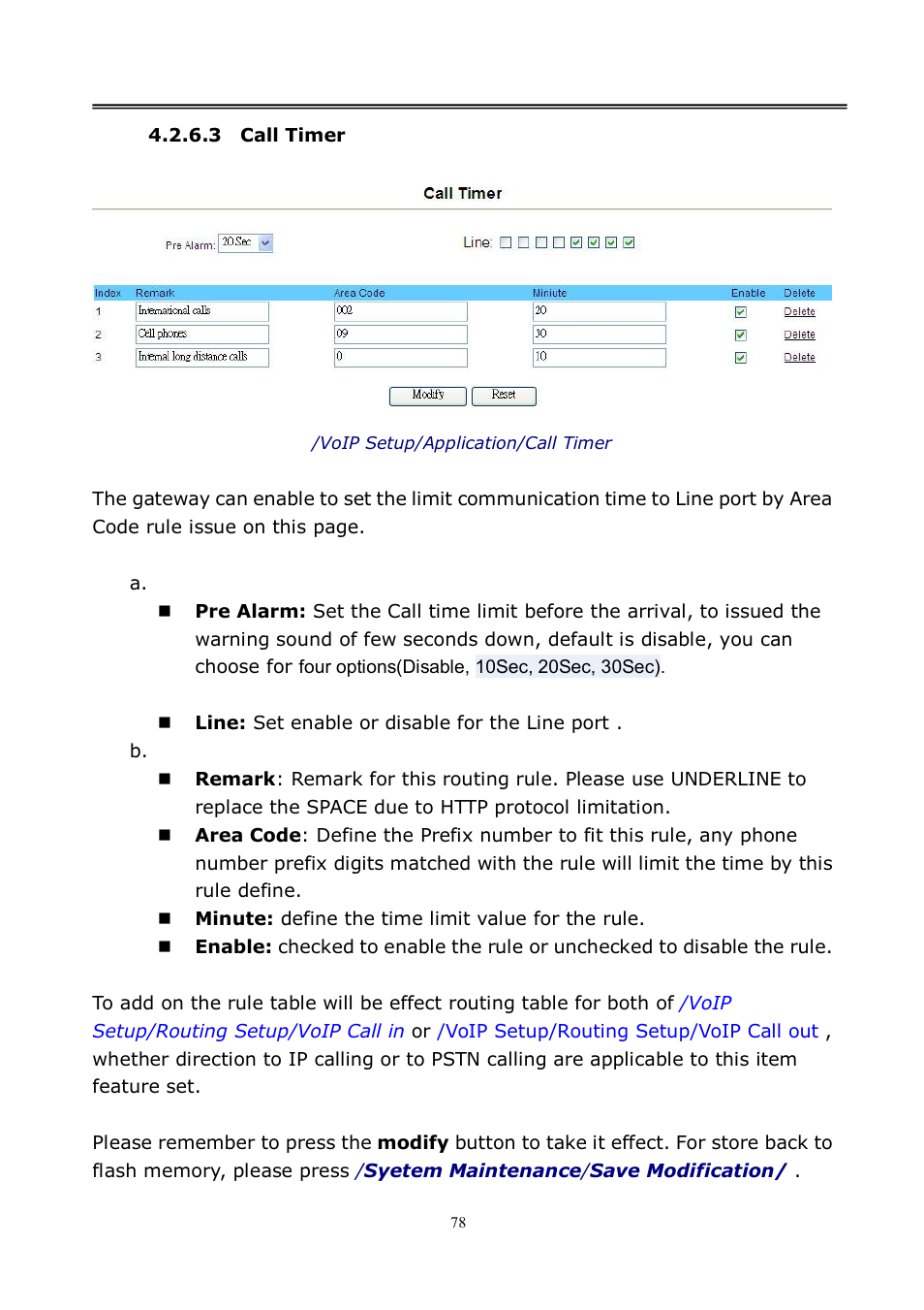 LevelOne VOI-8001 User Manual | Page 78 / 117