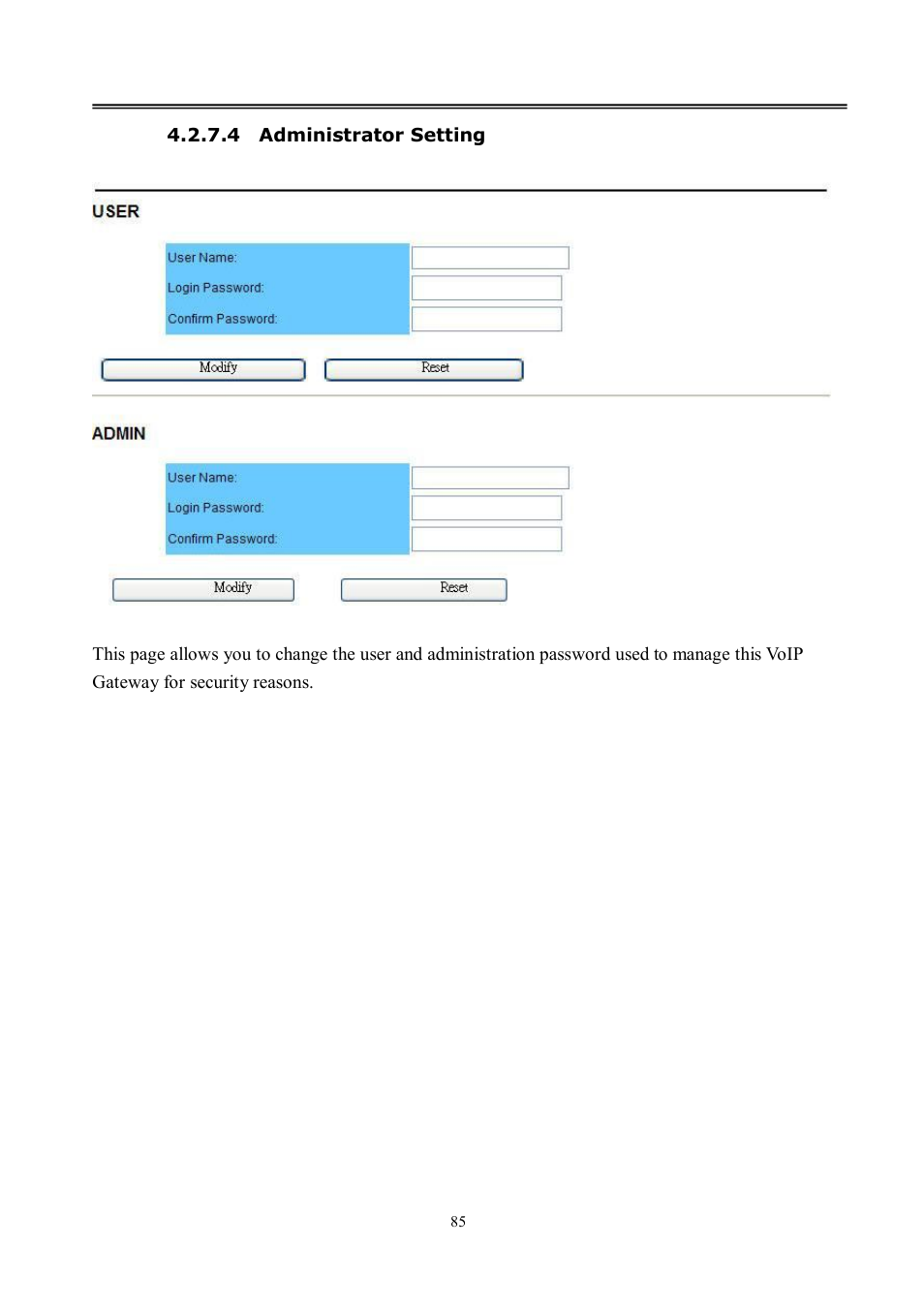 LevelOne VOI-8001 User Manual | Page 85 / 117